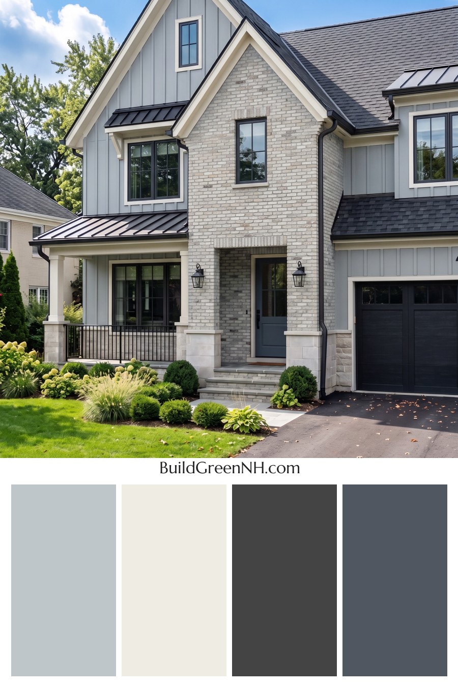 Yellow Brick House Exterior Color Scheme: Golden Brick Raven