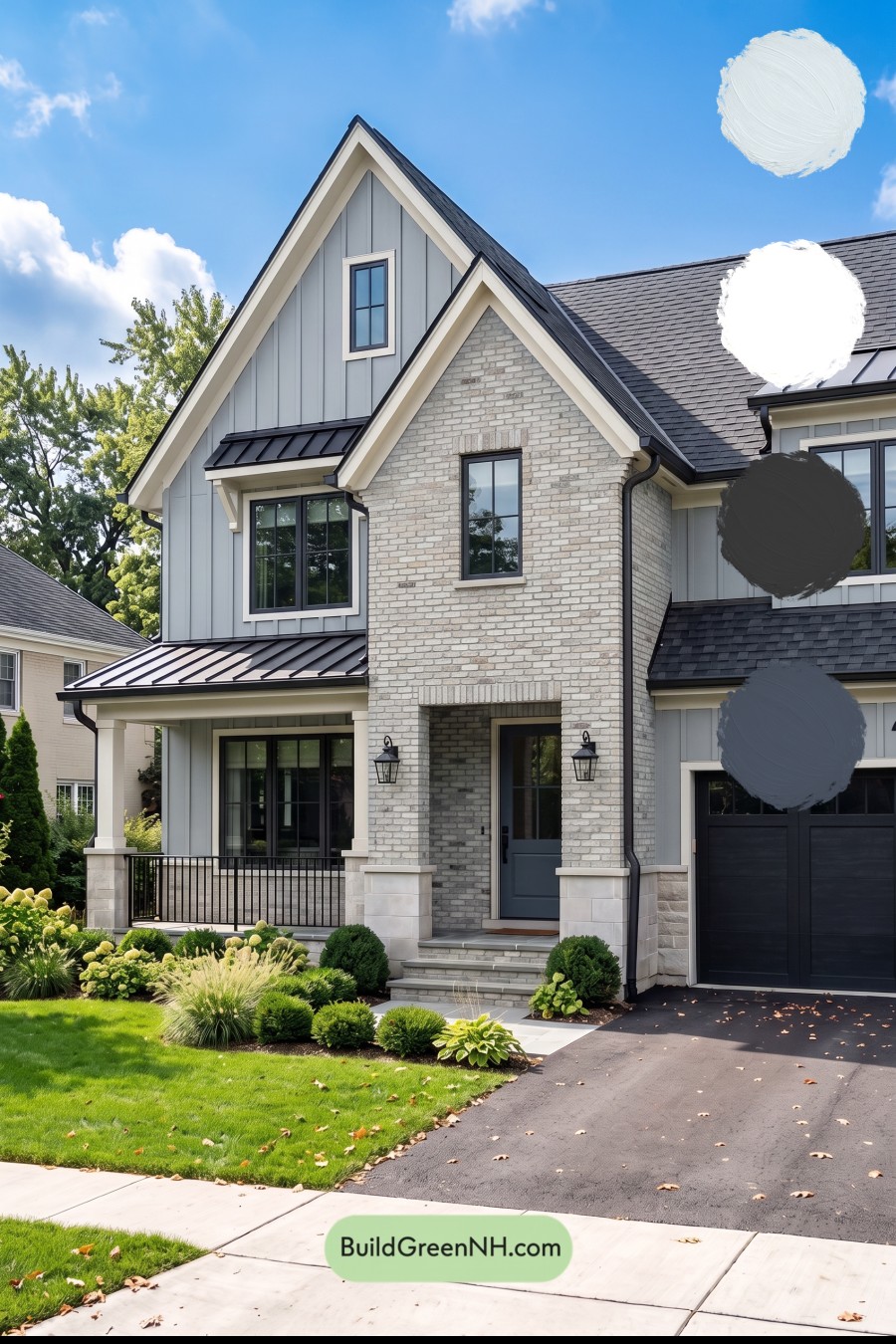 Yellow Brick House Exterior Color Scheme: Golden Brick Raven