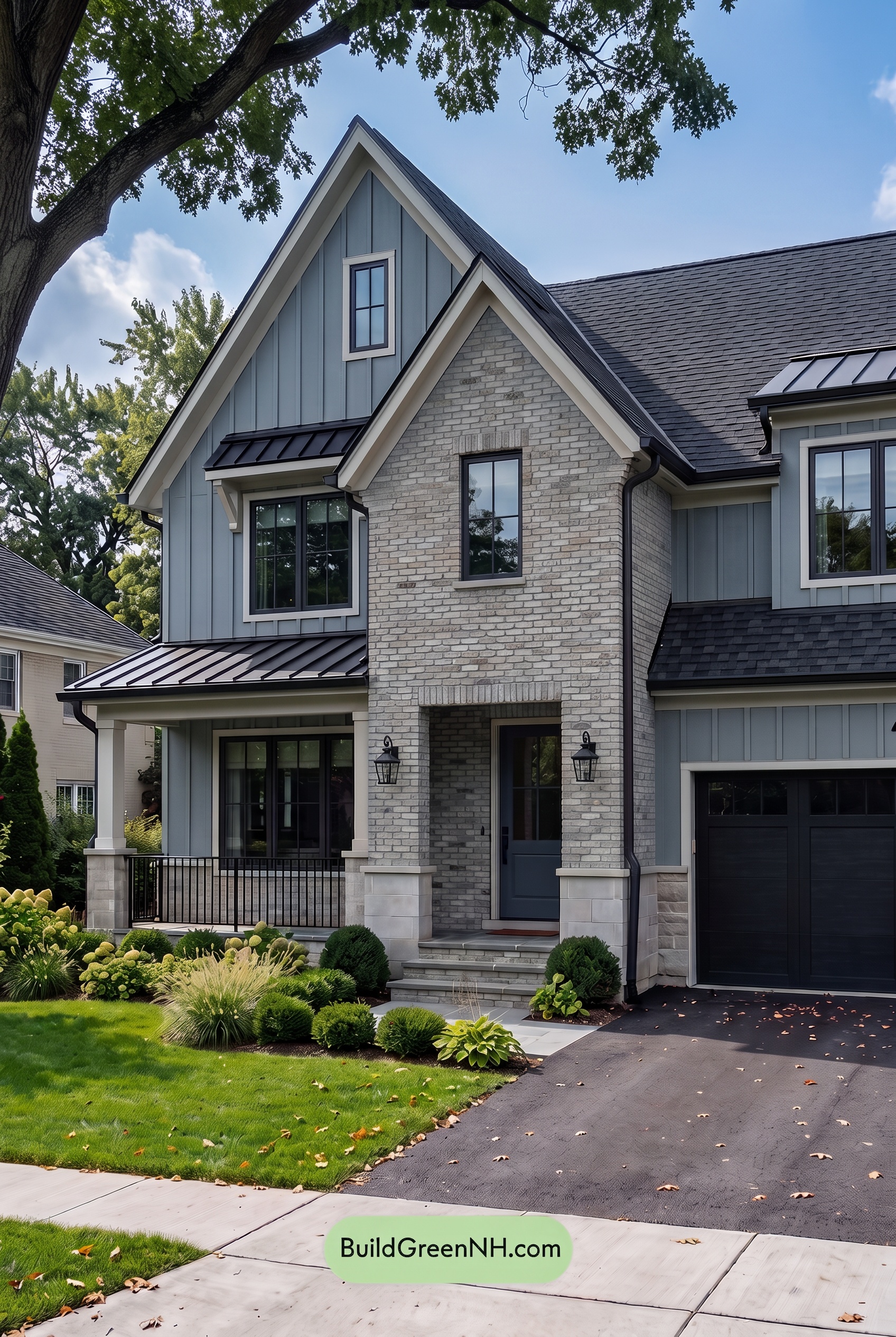 Yellow Brick House Exterior Color Scheme: Golden Brick Raven - Shade