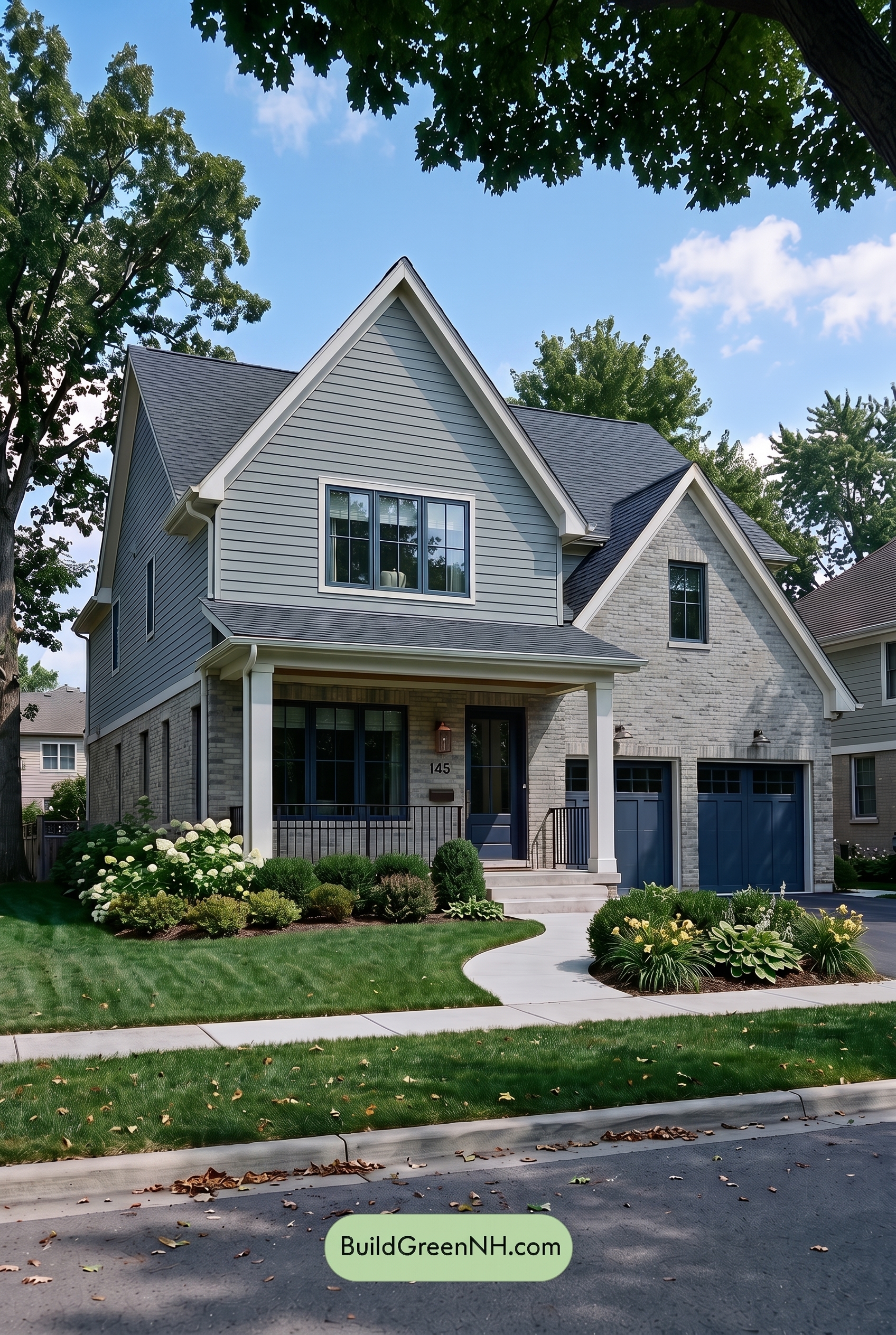 Yellow Brick House Exterior Color Scheme: Harbor Linen Crest - Shade