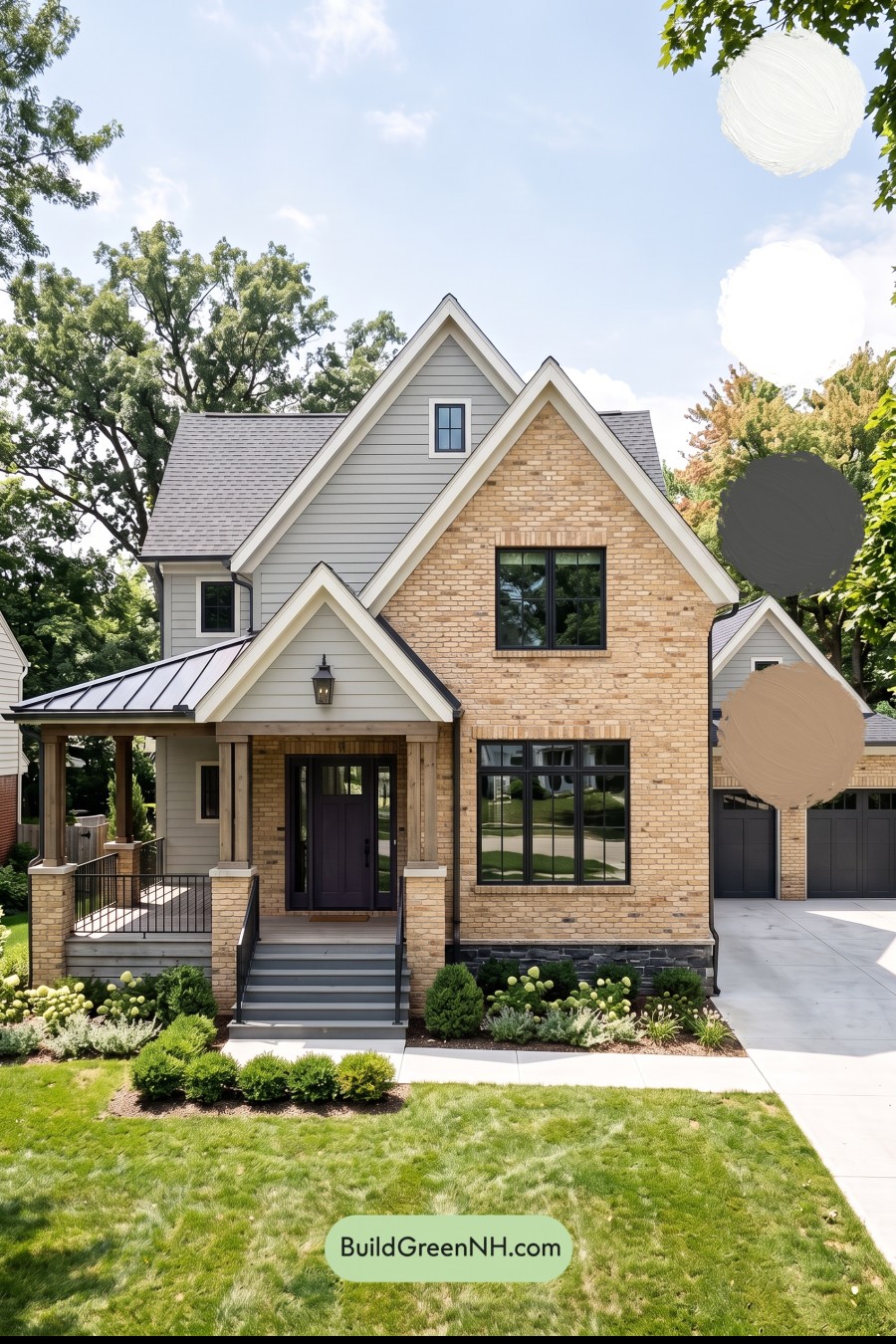 Yellow Brick House Exterior Color Scheme: Honey Brick Eclipse