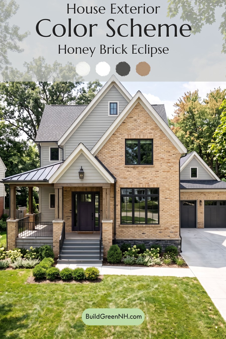 Yellow Brick House Exterior Color Scheme: Honey Brick Eclipse