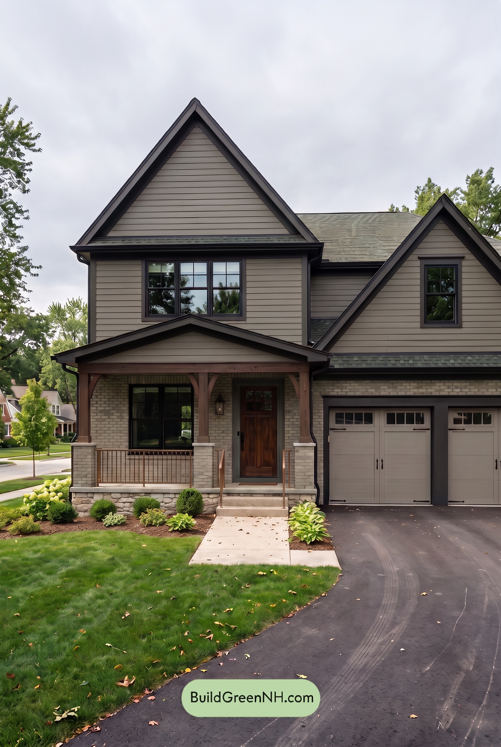 Yellow Brick House Exterior Color Scheme: Ironleaf Welcome - Overcast