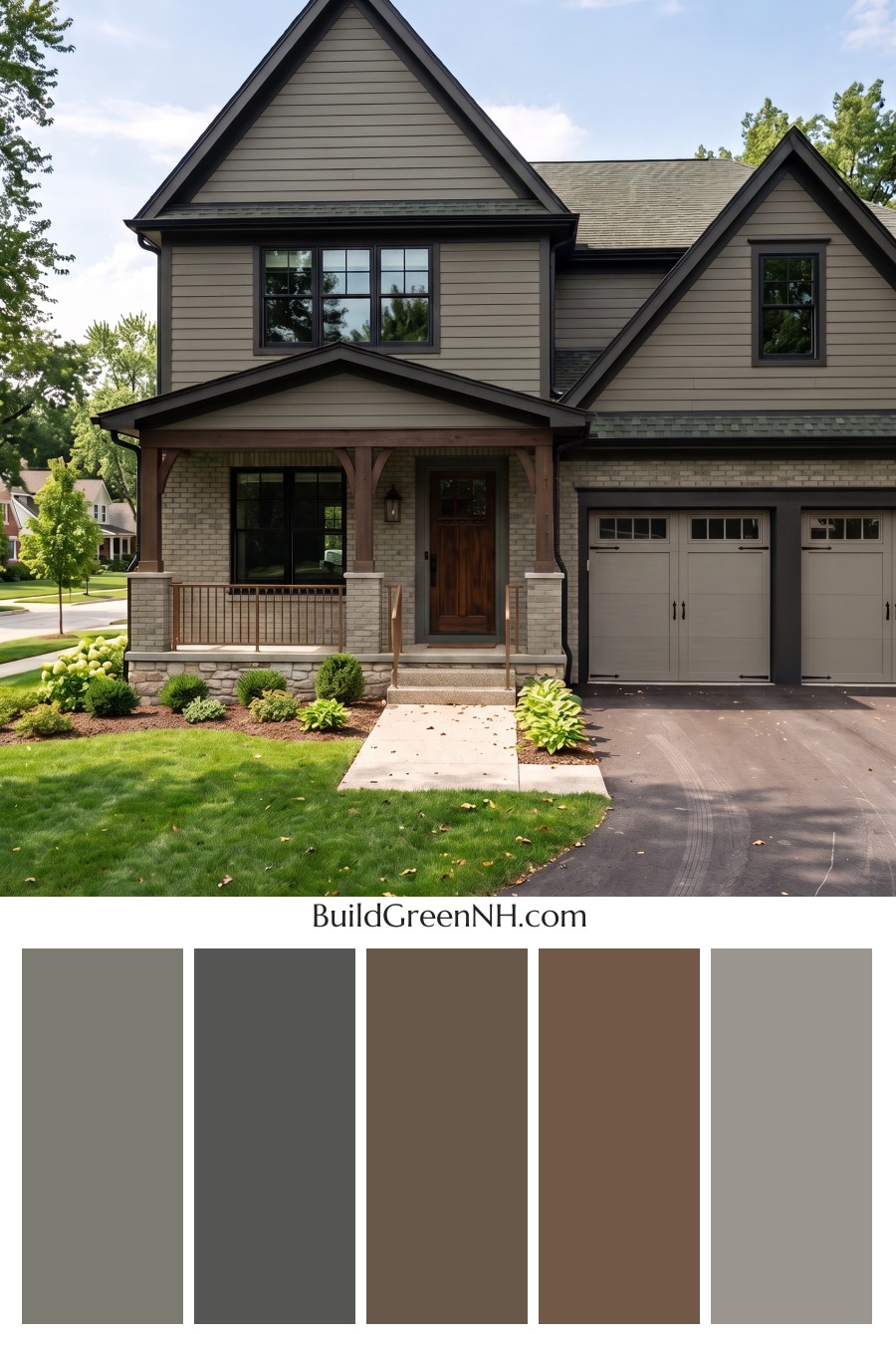 Yellow Brick House Exterior Color Scheme: Ironleaf Welcome