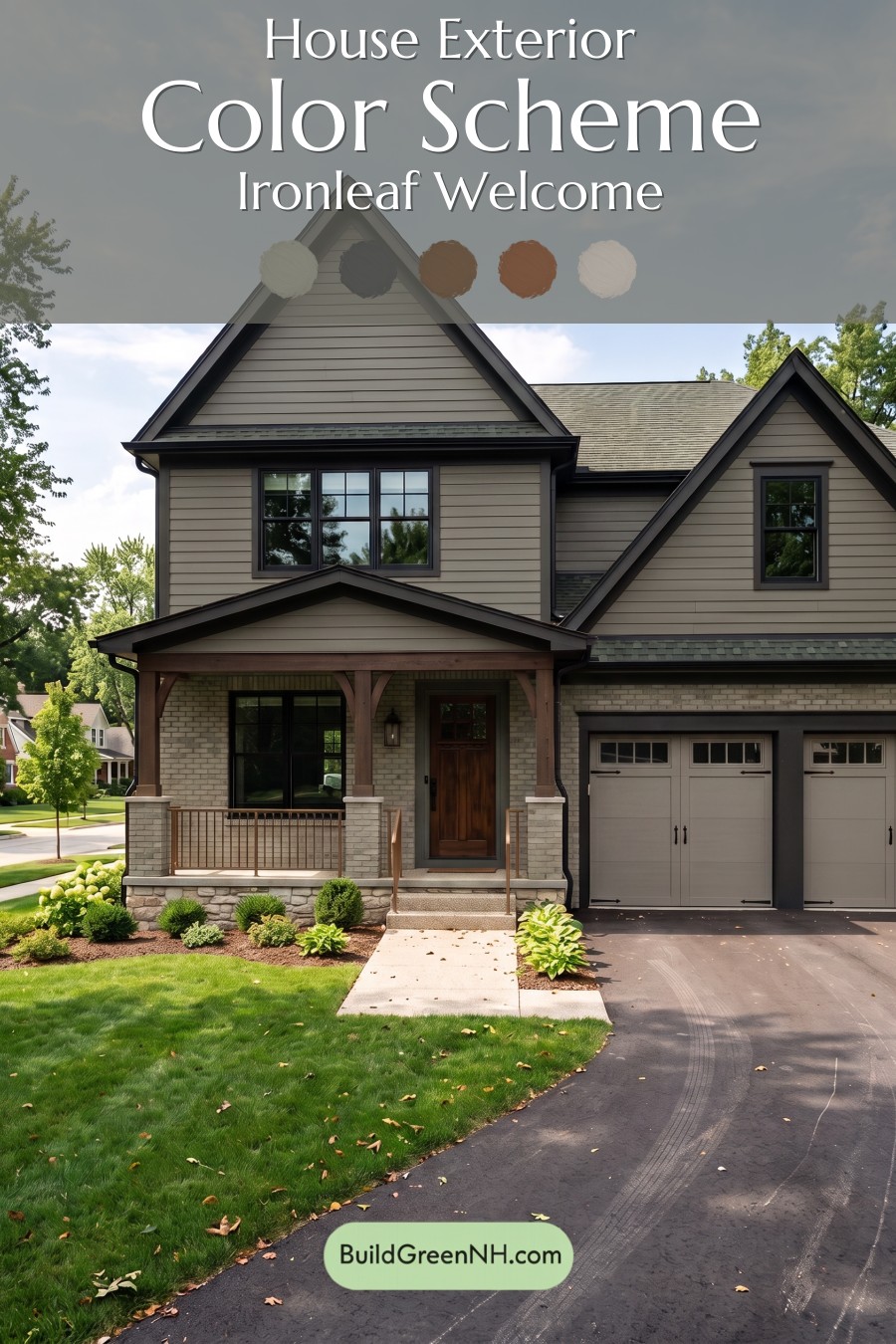 Yellow Brick House Exterior Color Scheme: Ironleaf Welcome