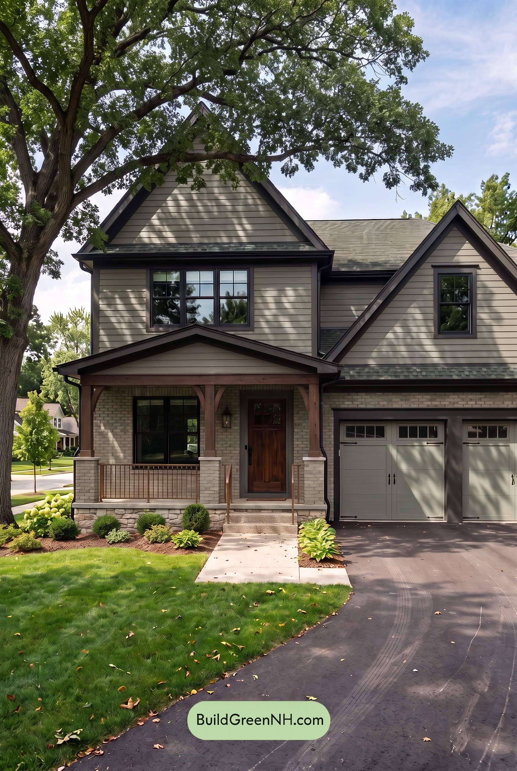 Yellow Brick House Exterior Color Scheme: Ironleaf Welcome - Shade