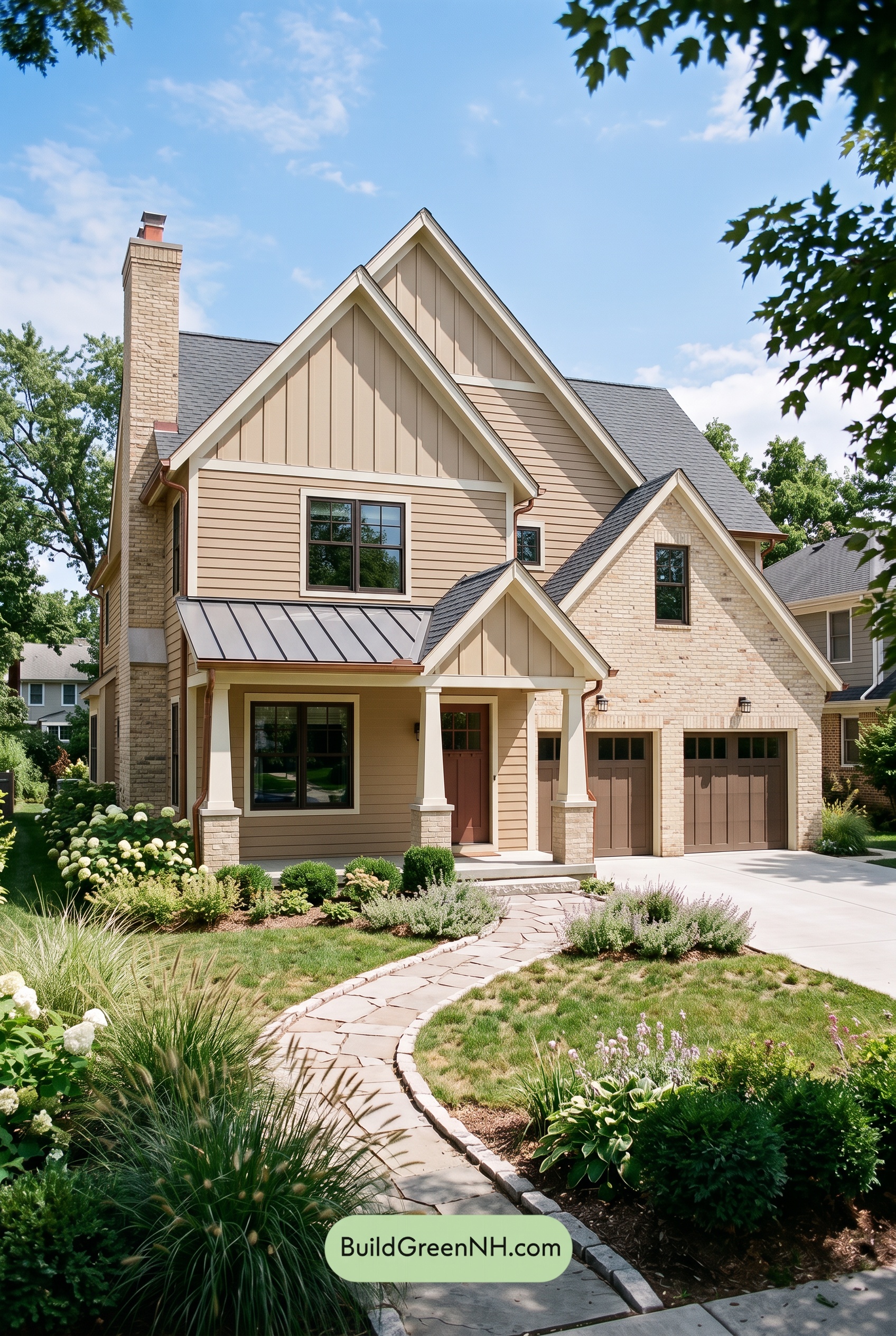 Yellow Brick House Exterior Color Scheme: Ochre Lantern