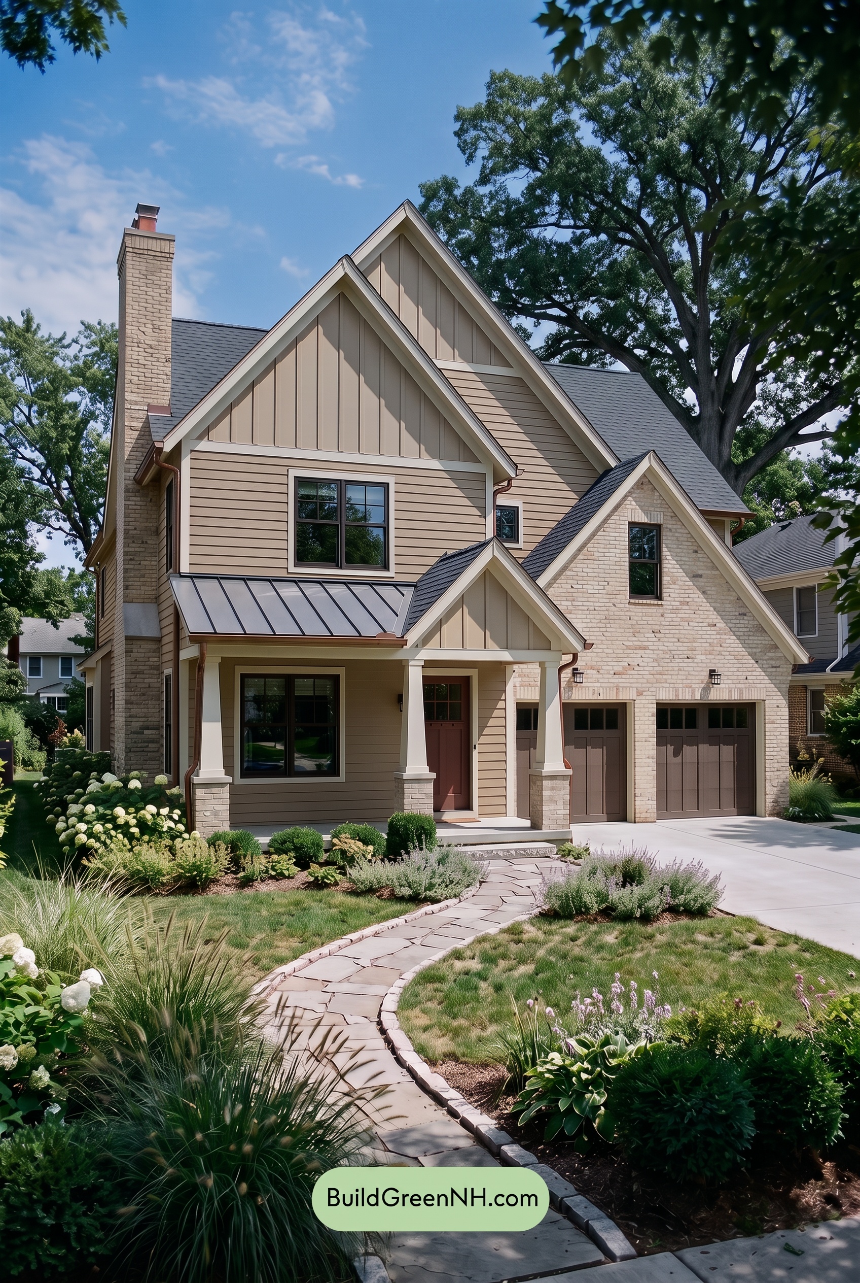 Yellow Brick House Exterior Color Scheme: Ochre Lantern - Shade