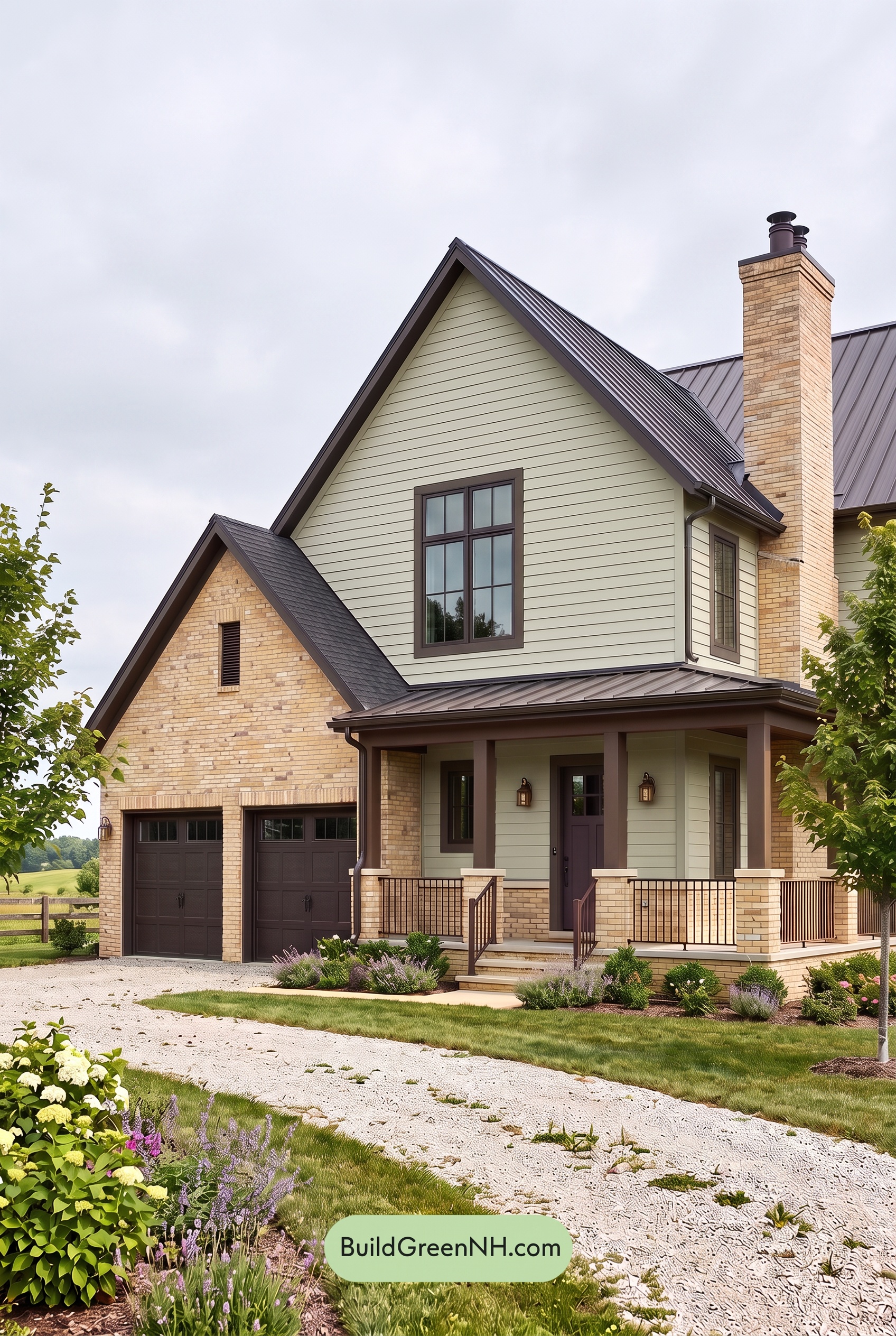 Yellow Brick House Exterior Color Scheme: Willow Brick Reserve - Overcast