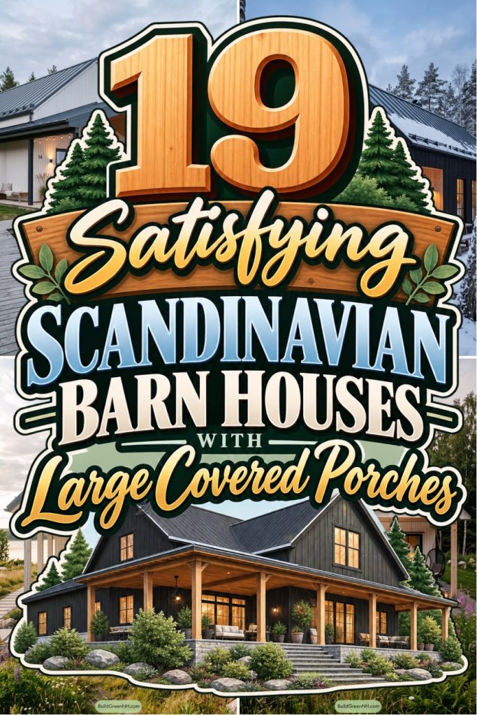 19 Satisfying Scandinavian Barn Houses with Large Covered Porches