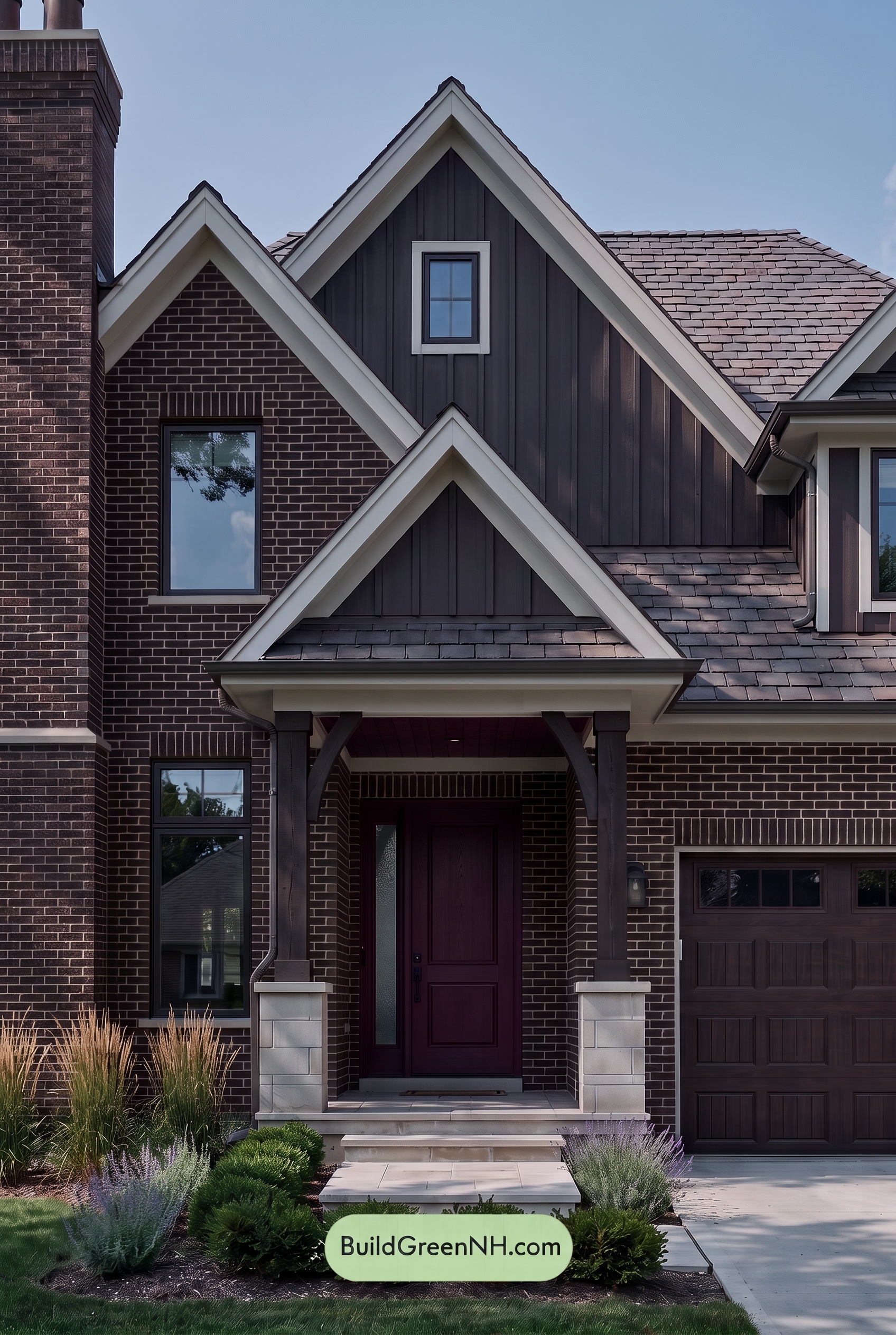 Dark Brown House Exterior Color Scheme: Crimson Eaves - Shade