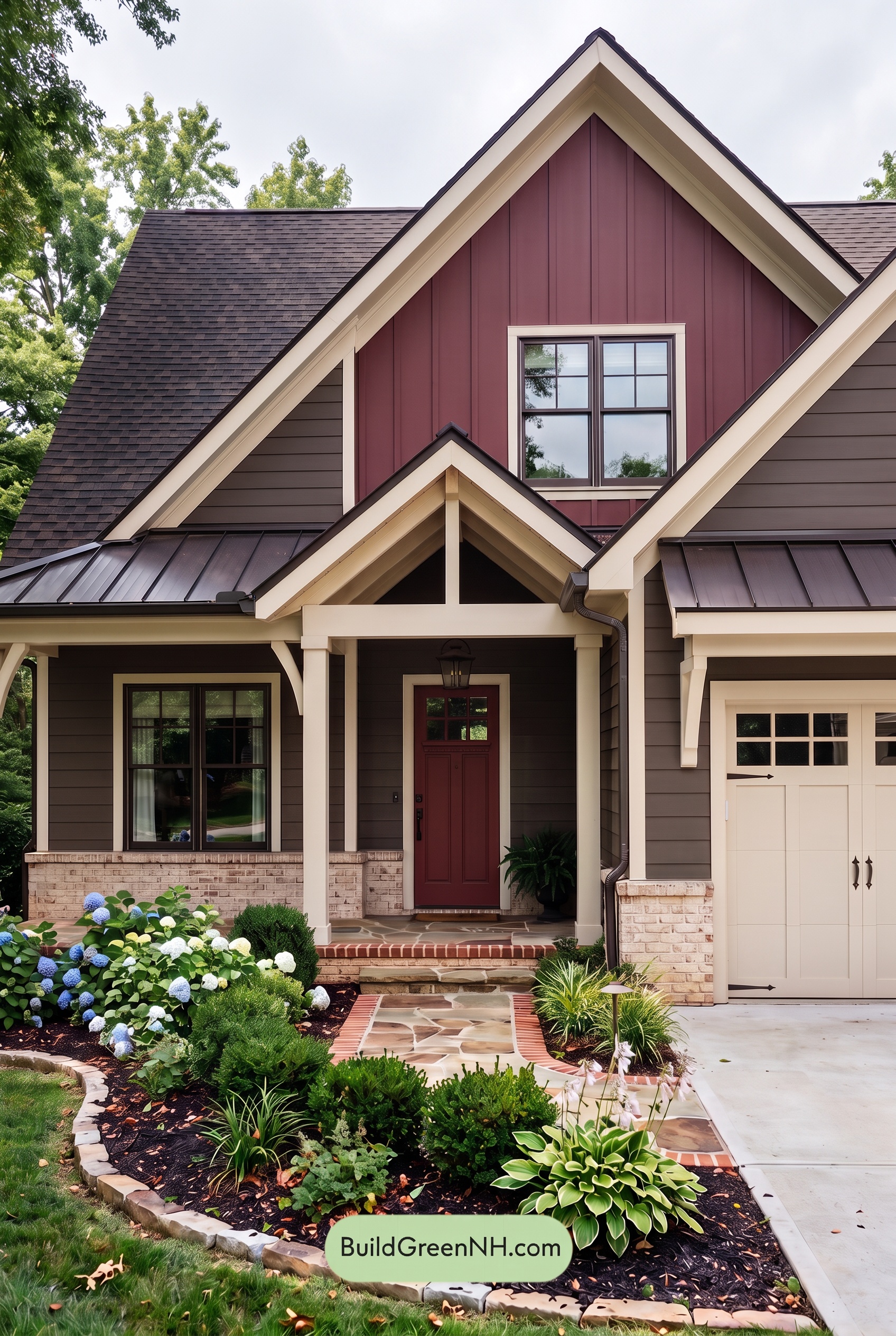 Dark Brown House Exterior Color Scheme: Embercrest Welcome - Overcast