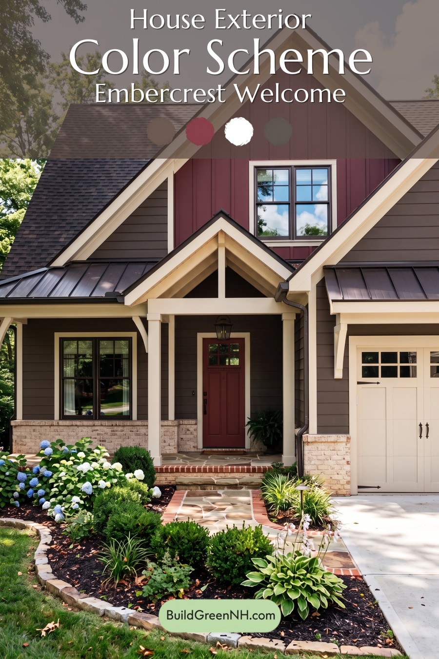 Dark Brown House Exterior Color Scheme: Embercrest Welcome