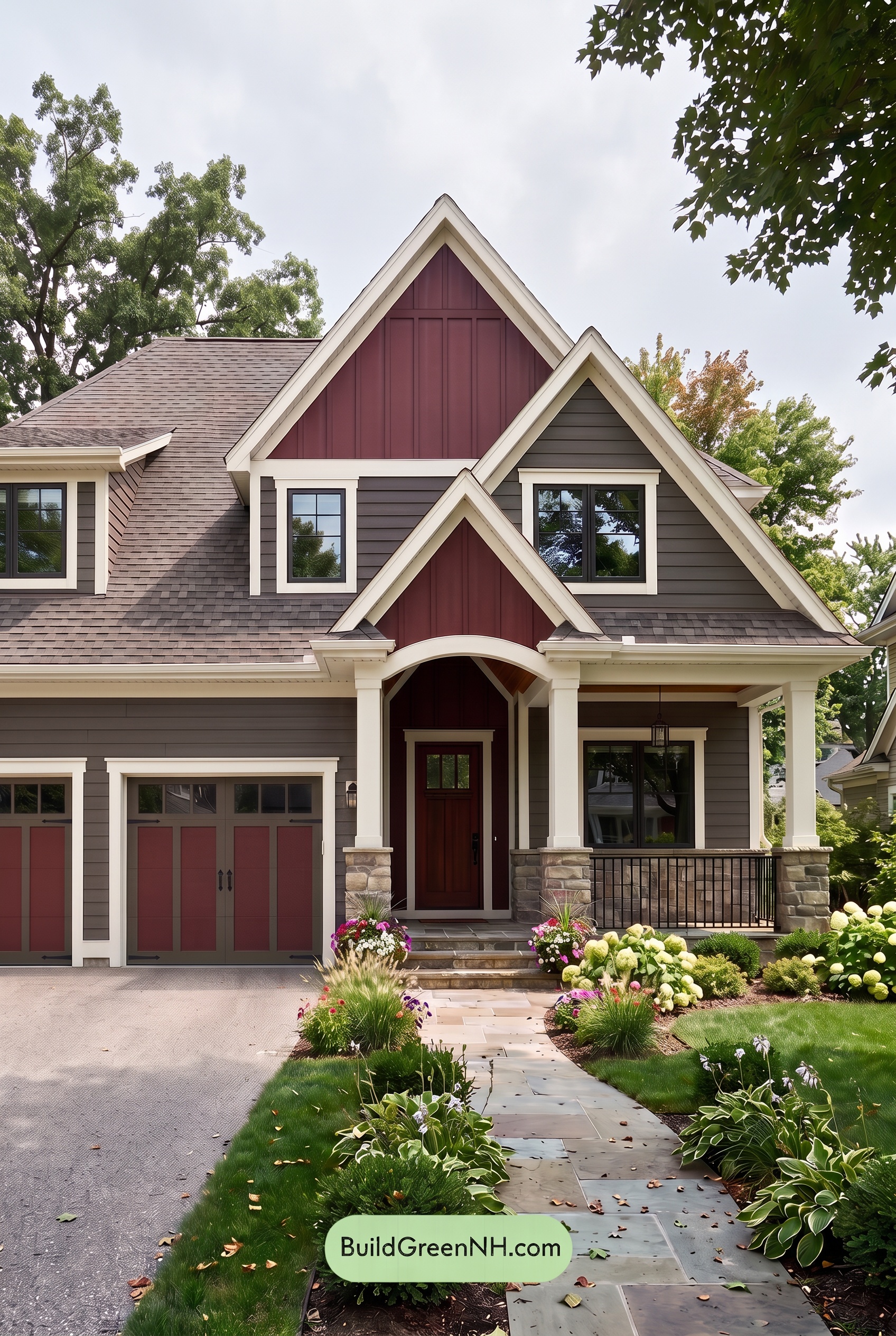 Dark Brown House Exterior Color Scheme: Hearthglow Arrival - Overcast