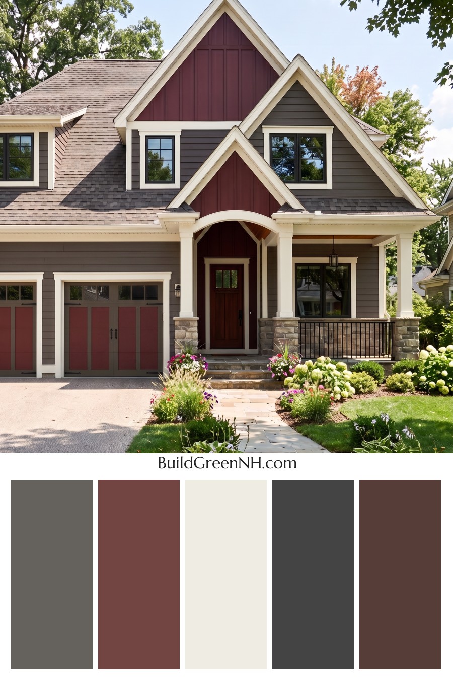 Dark Brown House Exterior Color Scheme: Hearthglow Arrival