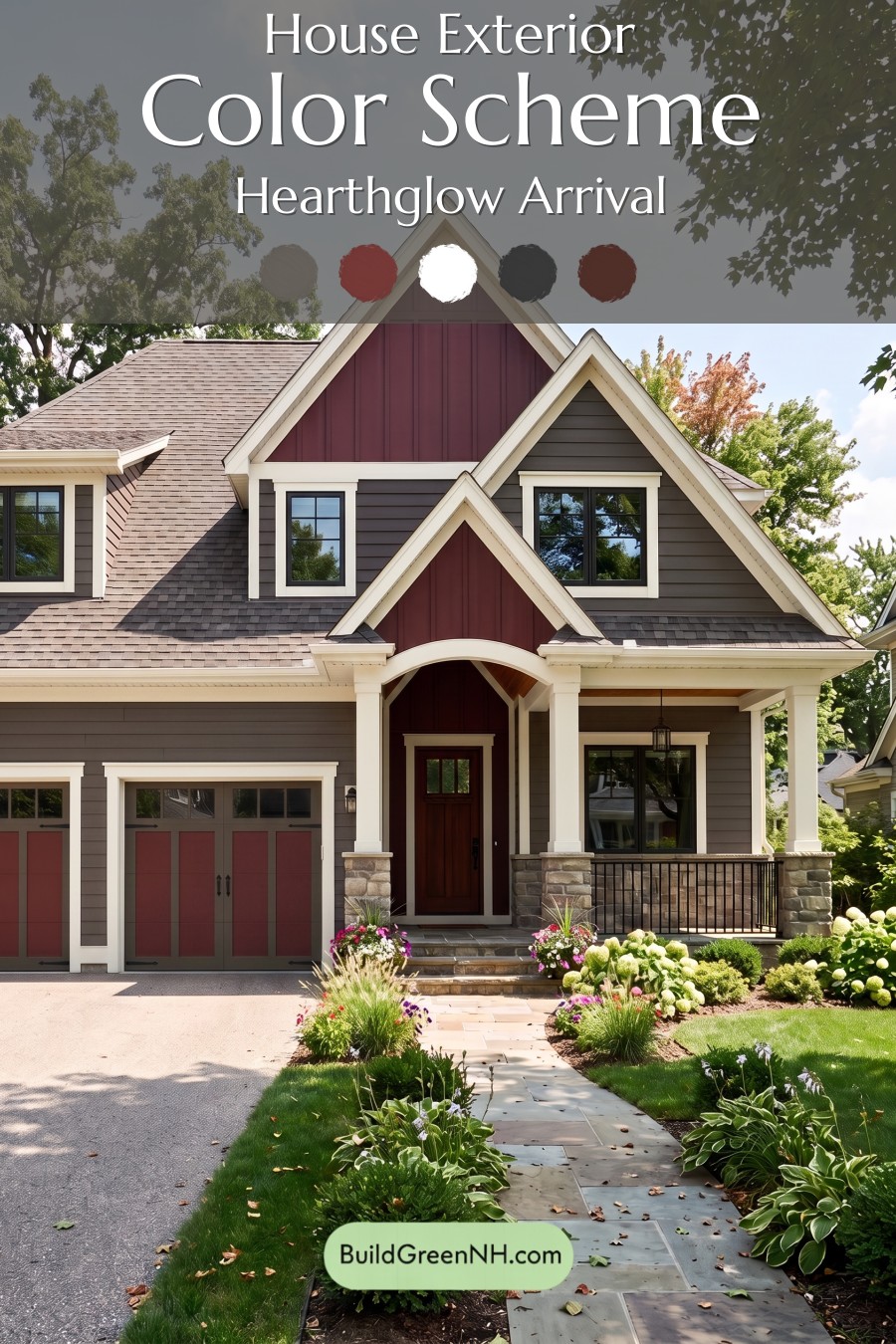 Dark Brown House Exterior Color Scheme: Hearthglow Arrival
