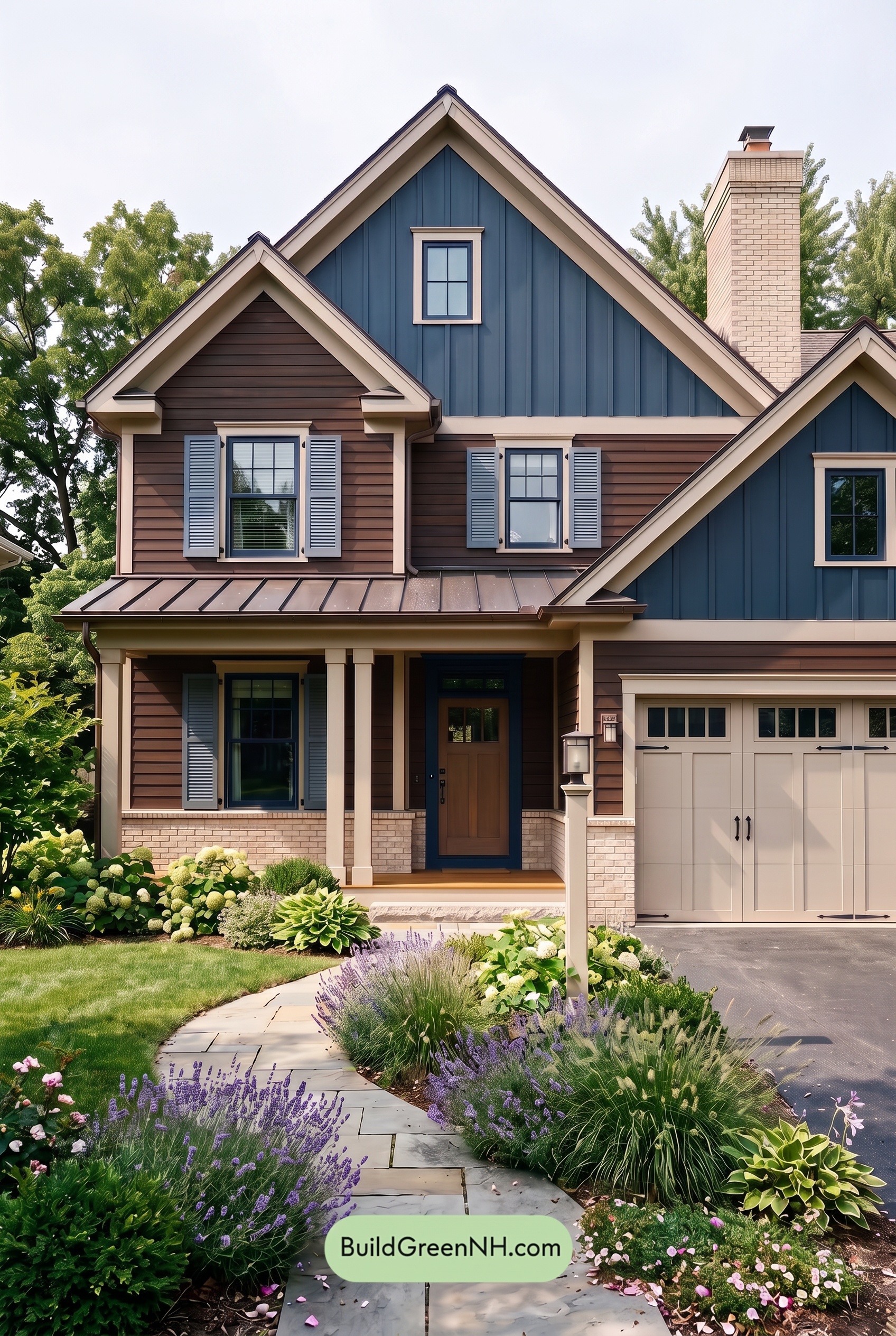 Dark Brown House Exterior Color Scheme: Inkwood Lantern - Overcast