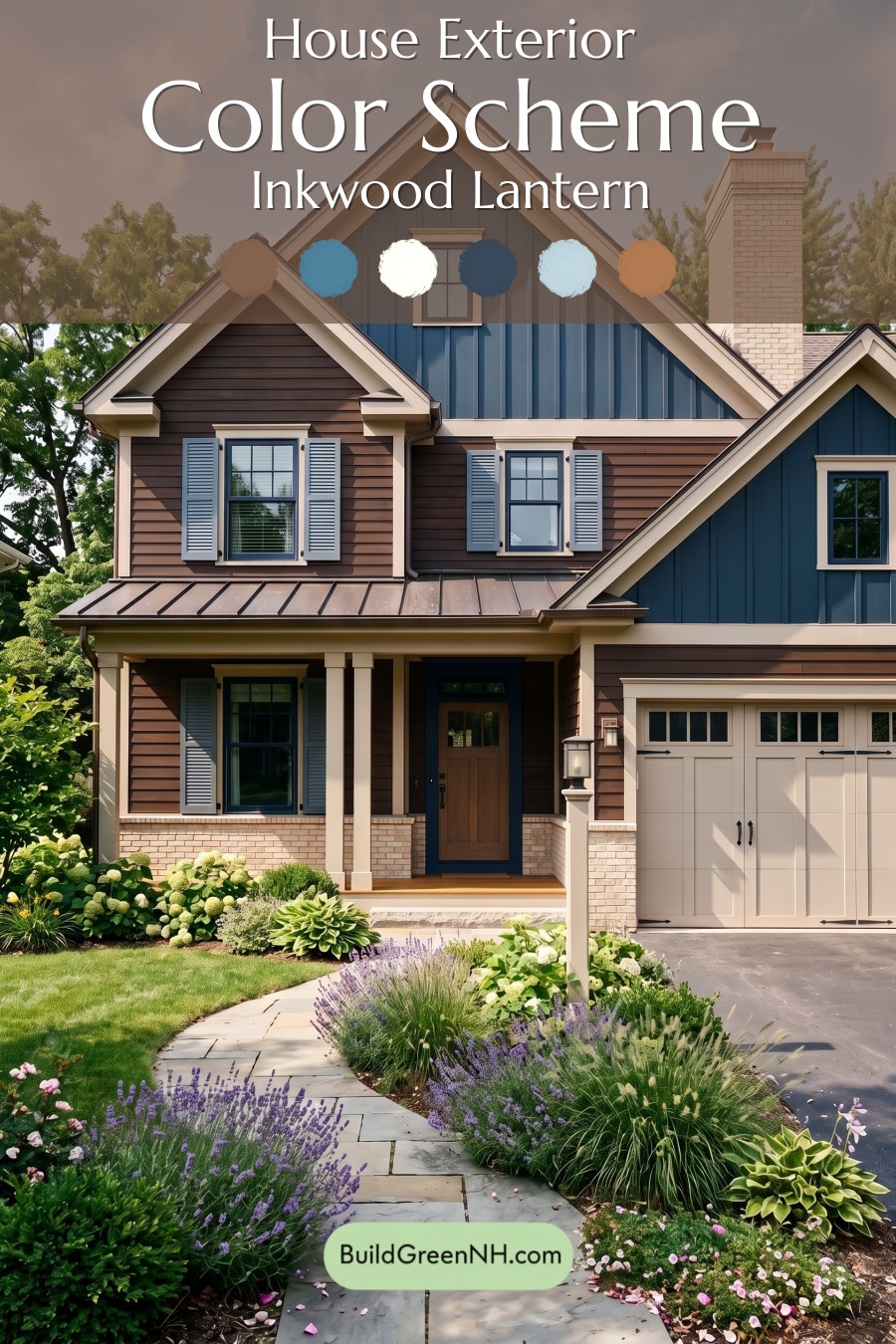 Dark Brown House Exterior Color Scheme: Inkwood Lantern