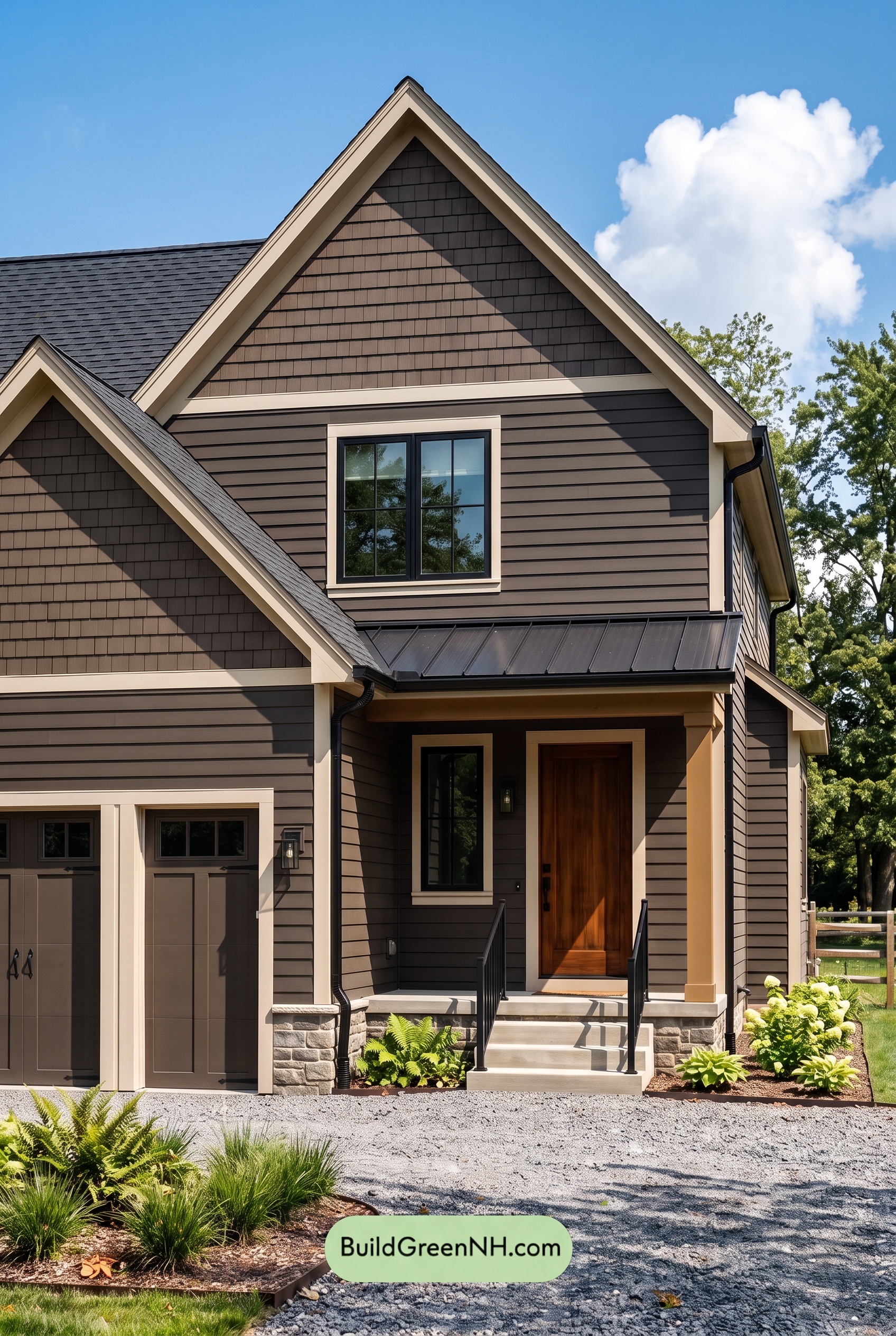 Dark Brown House Exterior Color Scheme: Minkwood Threshold