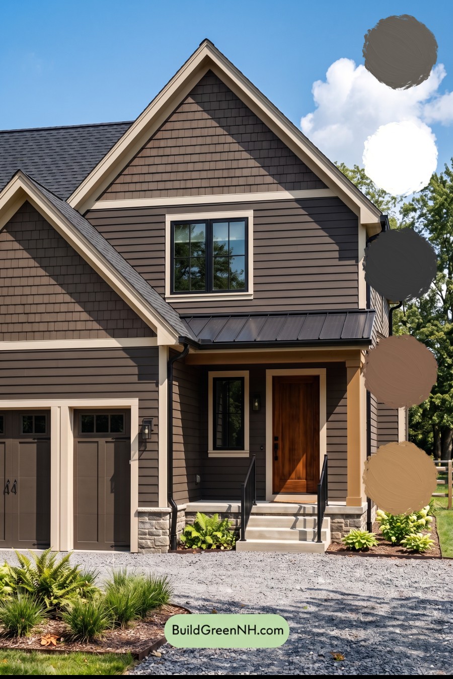 Dark Brown House Exterior Color Scheme: Minkwood Threshold