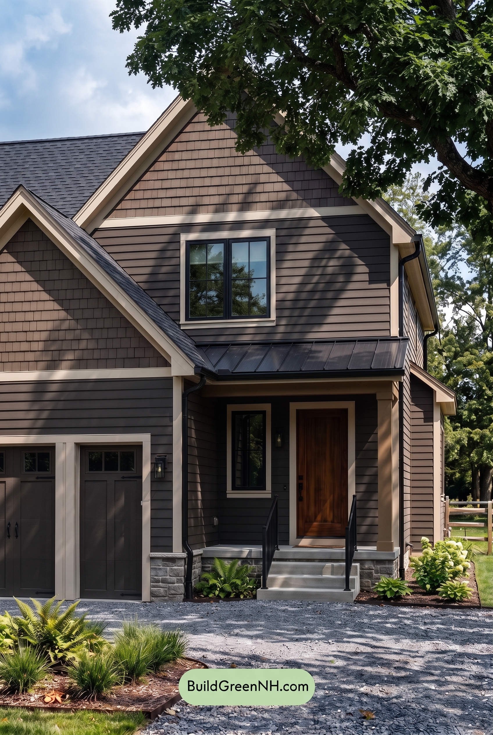 Dark Brown House Exterior Color Scheme: Minkwood Threshold - Shade