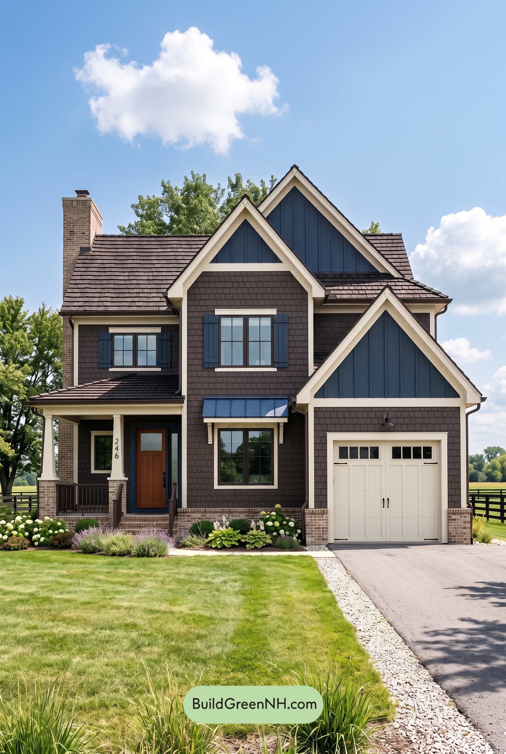 Dark Brown House Exterior Color Scheme: Sapphire Homestead