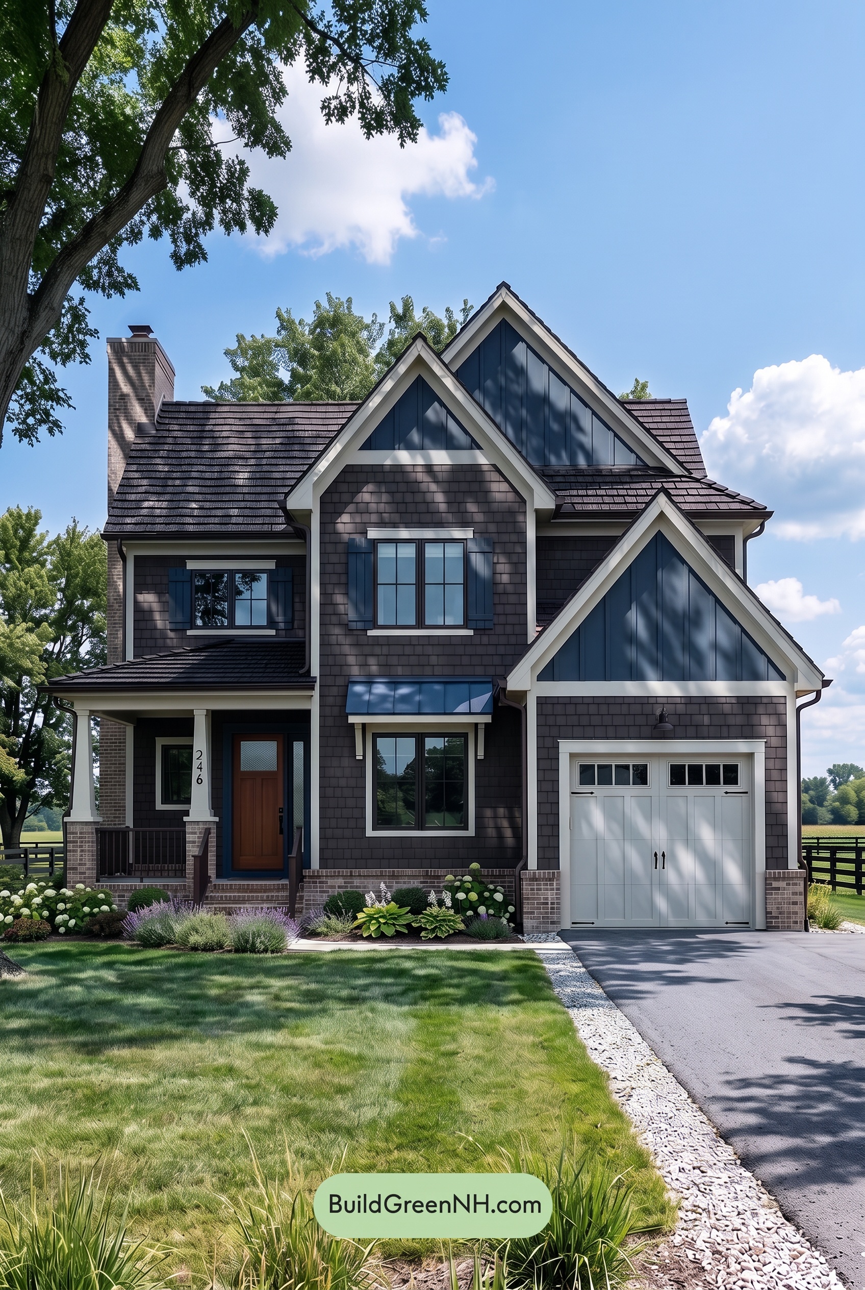 Dark Brown House Exterior Color Scheme: Sapphire Homestead - Shade