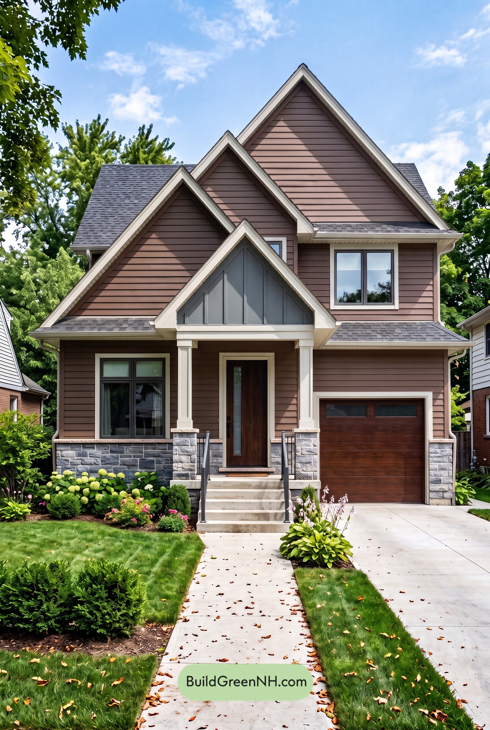 Dark Brown House Exterior Color Scheme: Umber Slate Welcome