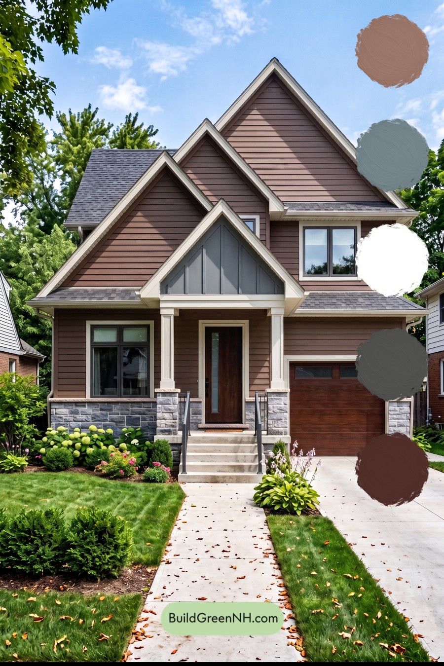 Dark Brown House Exterior Color Scheme: Umber Slate Welcome
