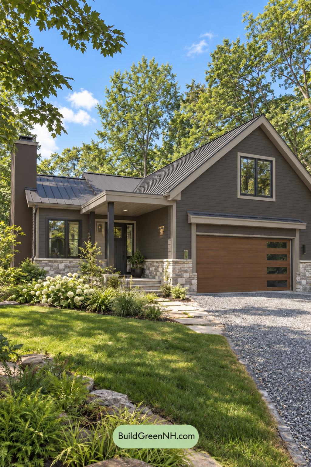 Dark Modern House Exterior Color Scheme: Cocoa Pewter Haven