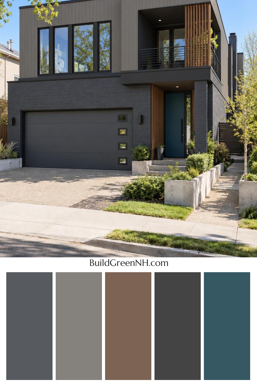 Dark Modern House Exterior Color Scheme: Ink Sand Reverie