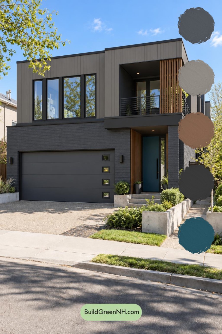Dark Modern House Exterior Color Scheme: Ink Sand Reverie