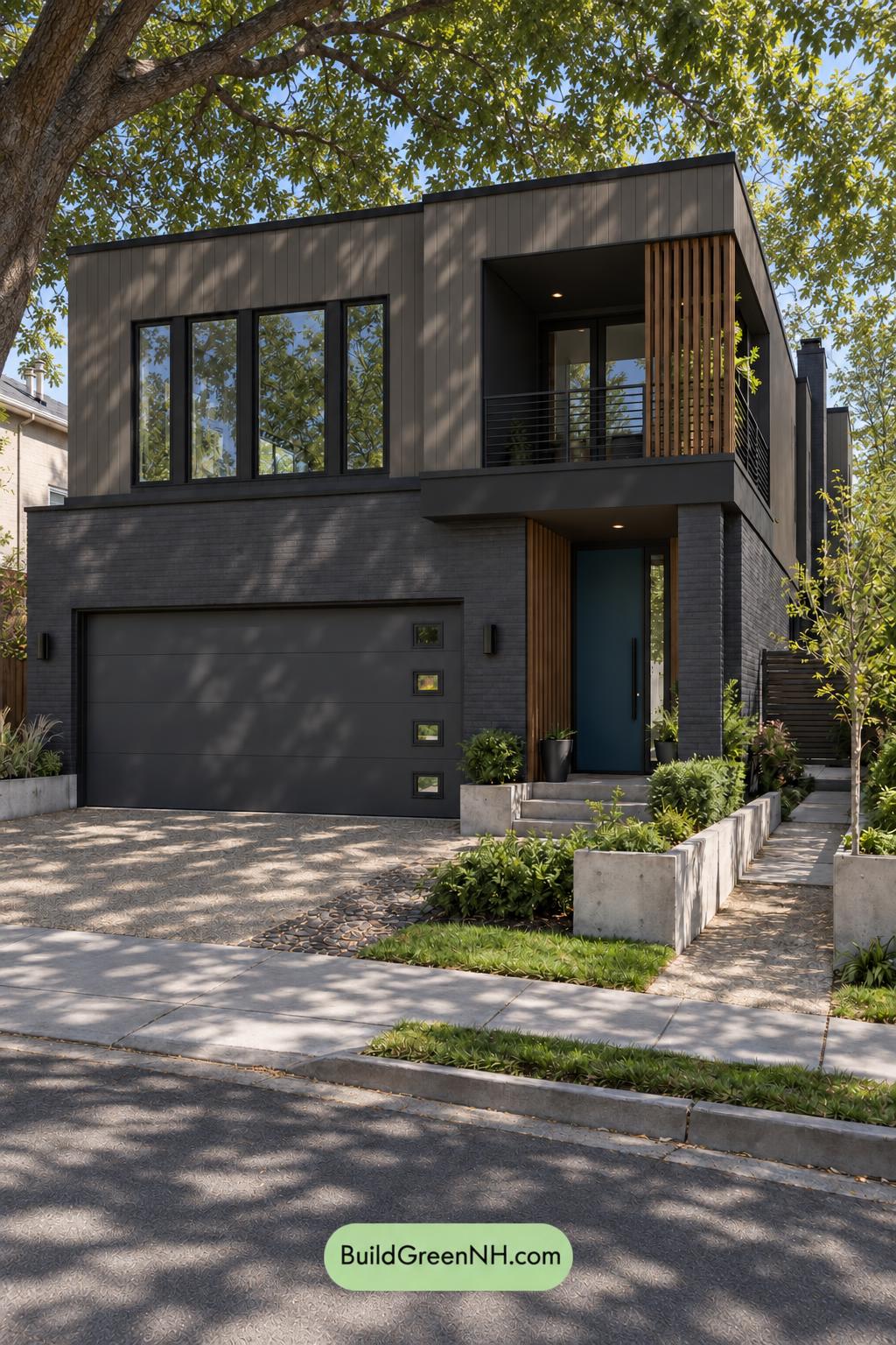 Dark Modern House Exterior Color Scheme: Ink Sand Reverie - Shade