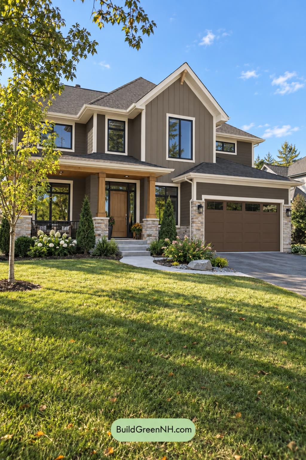 Dark Modern House Exterior Color Scheme: Mocha Birch Calm