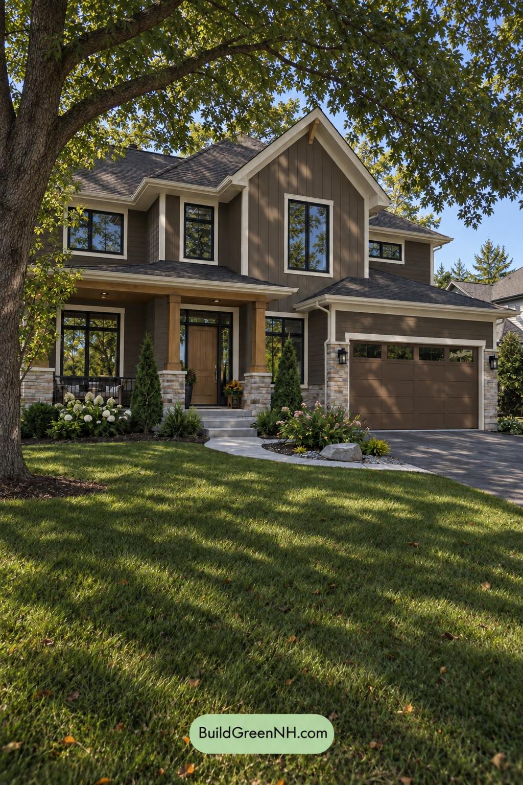 Dark Modern House Exterior Color Scheme: Mocha Birch Calm - Shade
