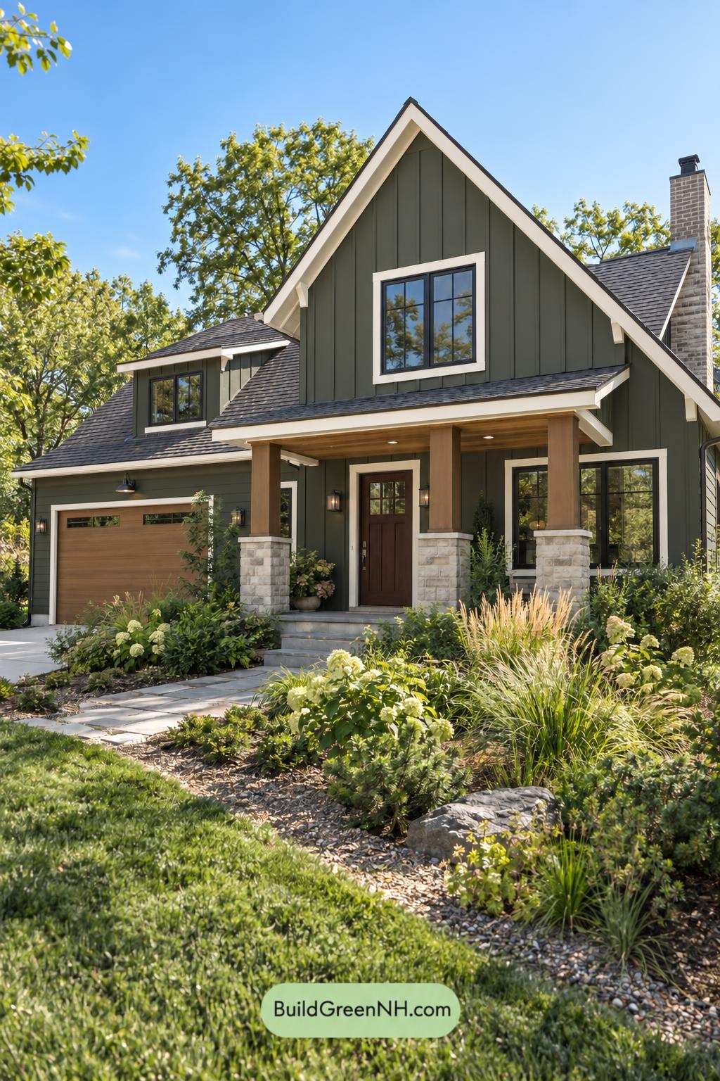 Dark Modern House Exterior Color Scheme: Pine Emberline