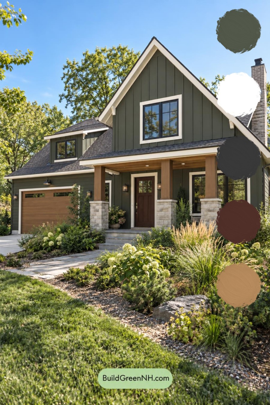Dark Modern House Exterior Color Scheme: Pine Emberline
