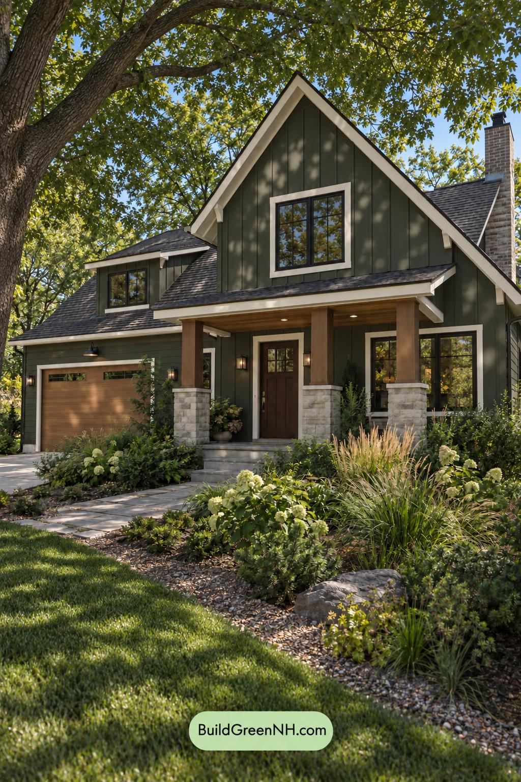 Dark Modern House Exterior Color Scheme: Pine Emberline - Shade