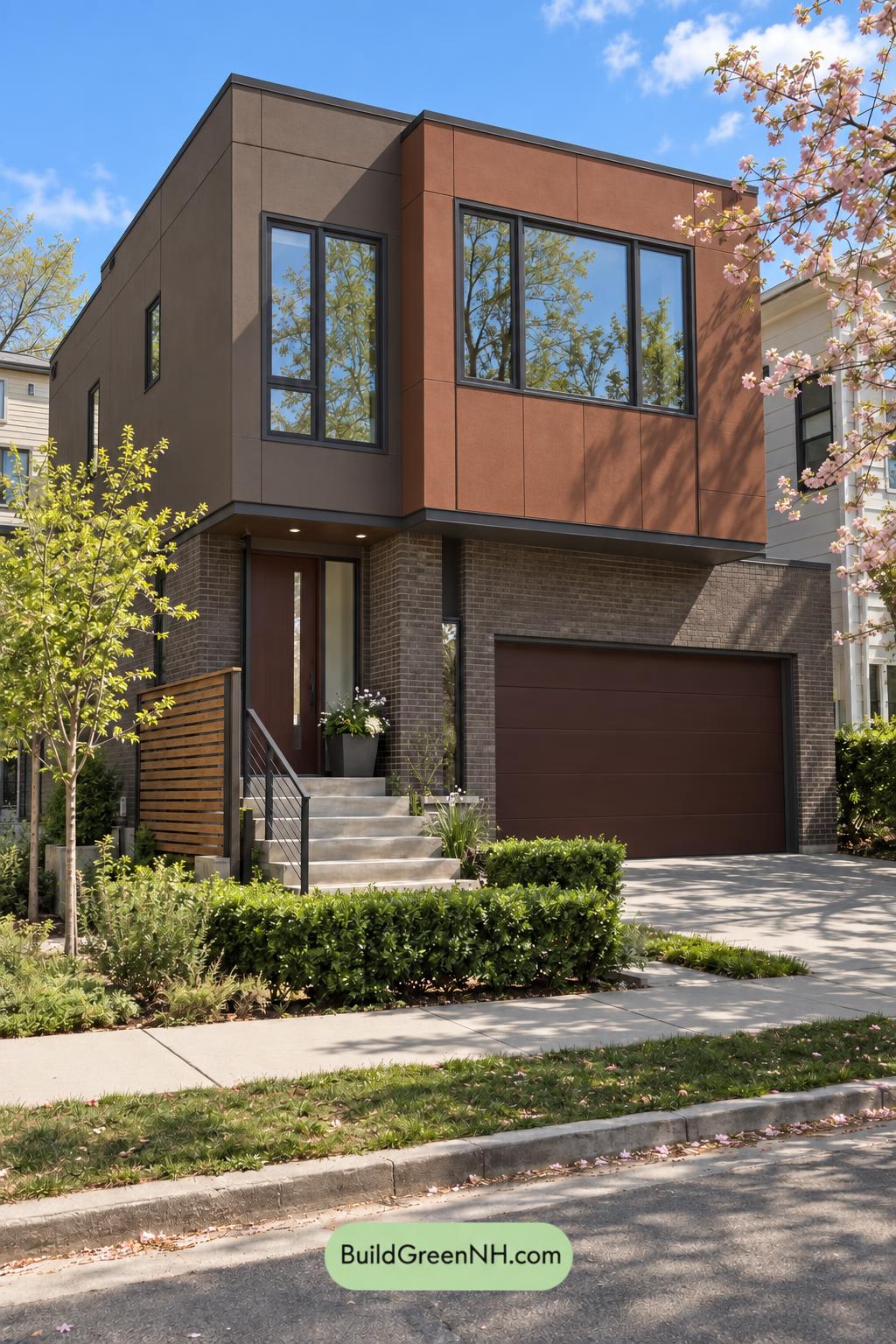 Dark Modern House Exterior Color Scheme: Sable Clay Rhythm