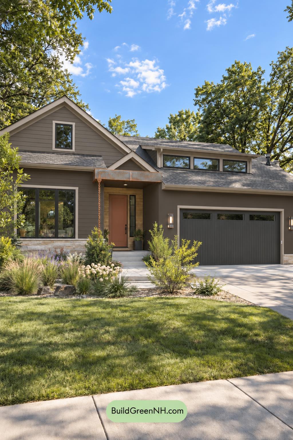 Dark Modern House Exterior Color Scheme: Slate Copper Quiet