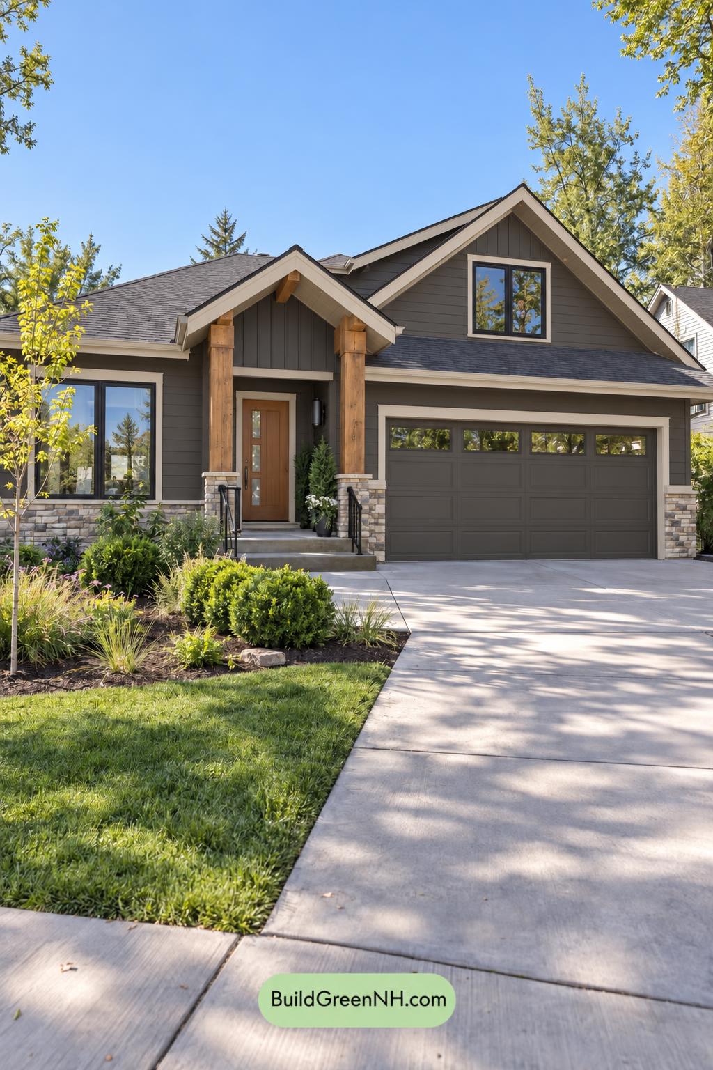 Dark Modern House Exterior Color Scheme: Umber Linen Welcome