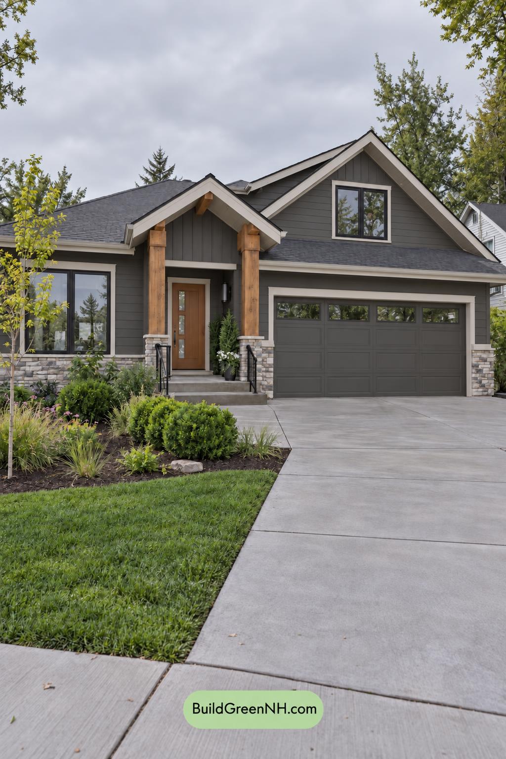 Dark Modern House Exterior Color Scheme: Umber Linen Welcome - Overcast