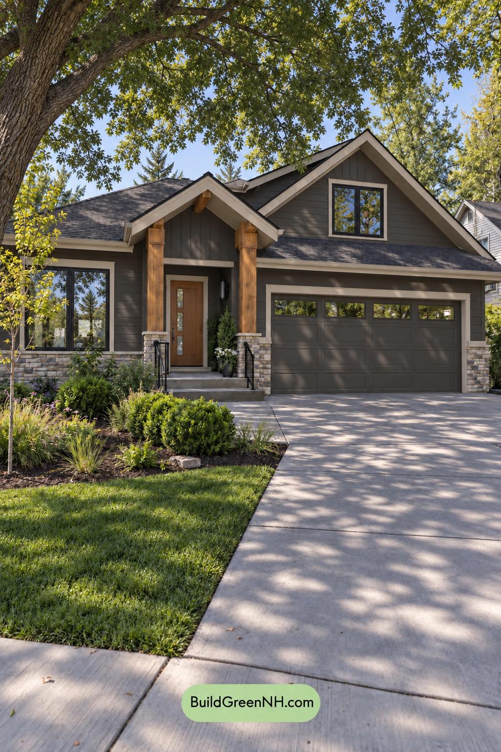 Dark Modern House Exterior Color Scheme: Umber Linen Welcome - Shade