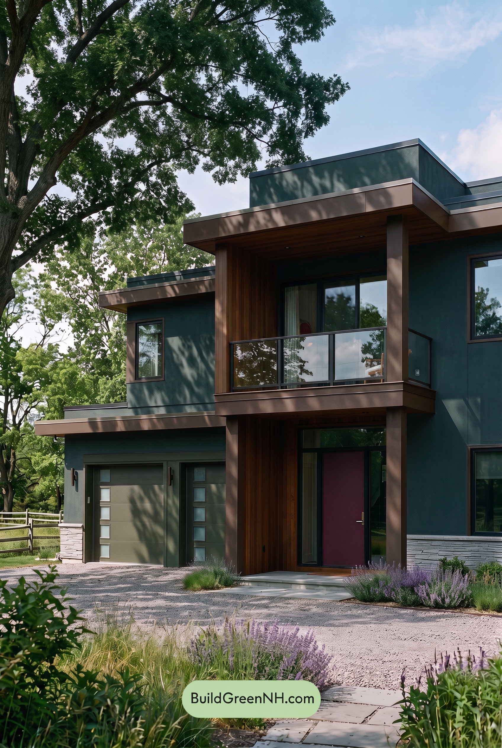 Dark Stucco House Exterior Color Scheme: Juniper Alloy - Shade