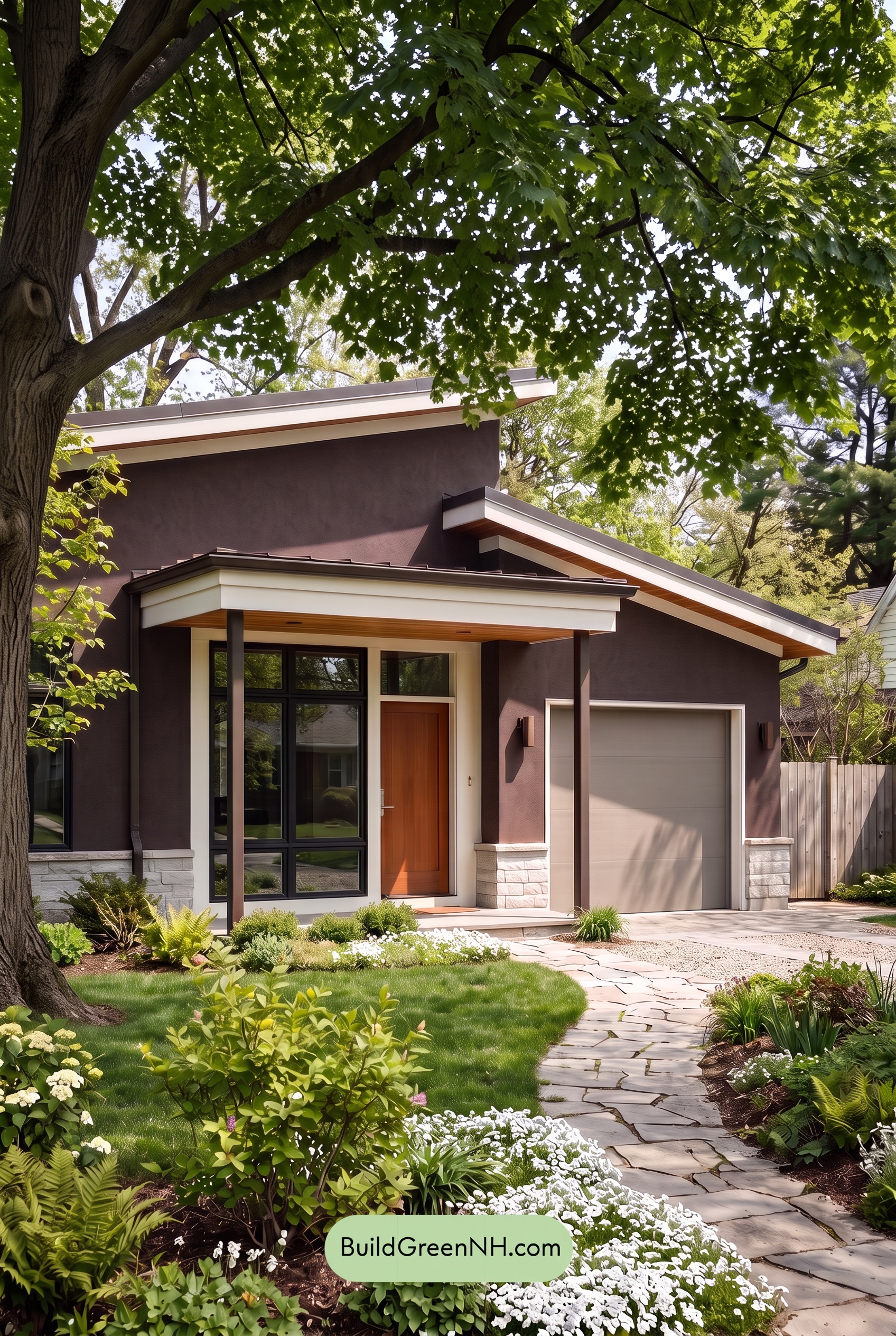 Dark Stucco House Exterior Color Scheme: Roasted Pearl - Shade