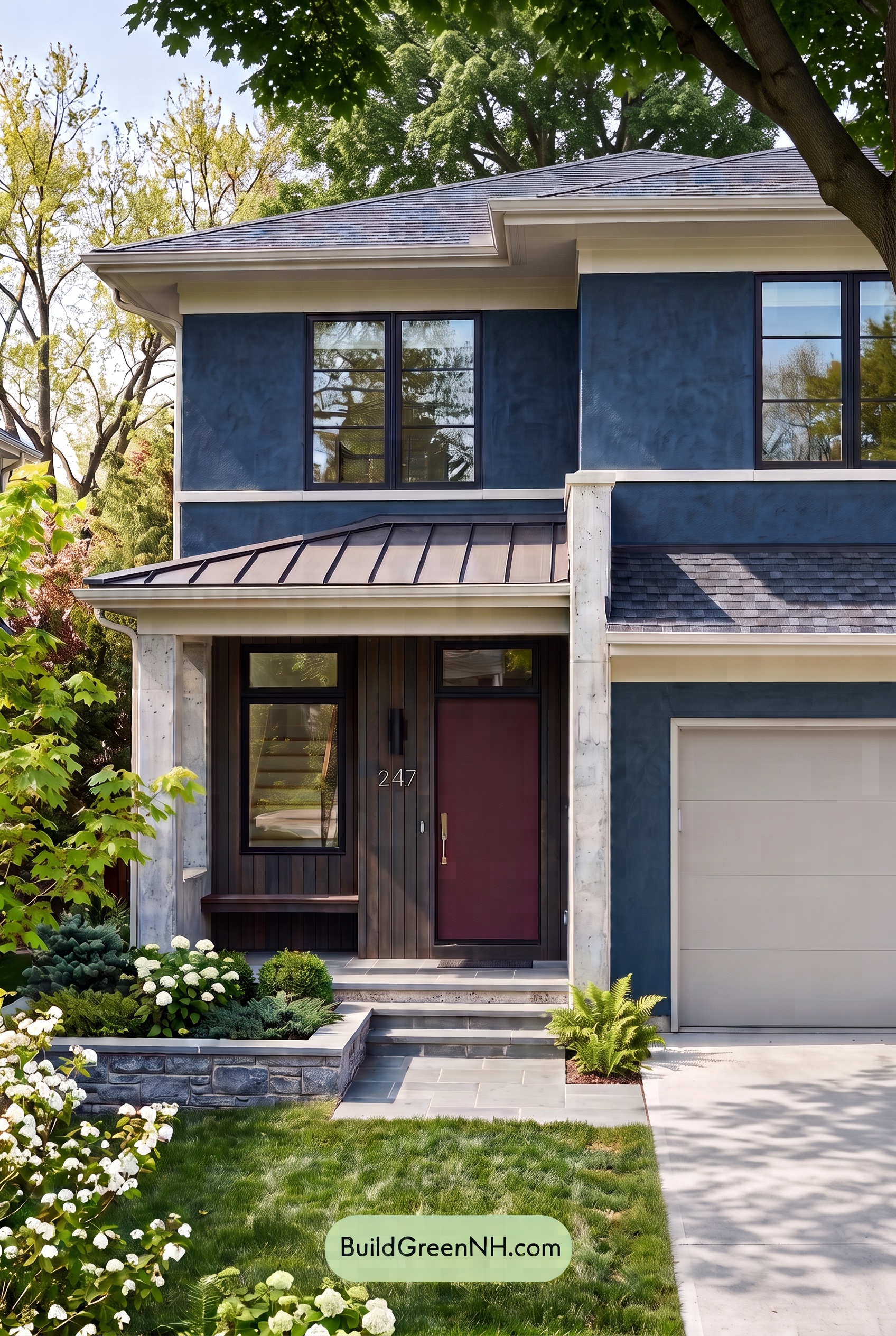 Dark Stucco House Exterior Color Scheme: Sable Lantern Court - Shade