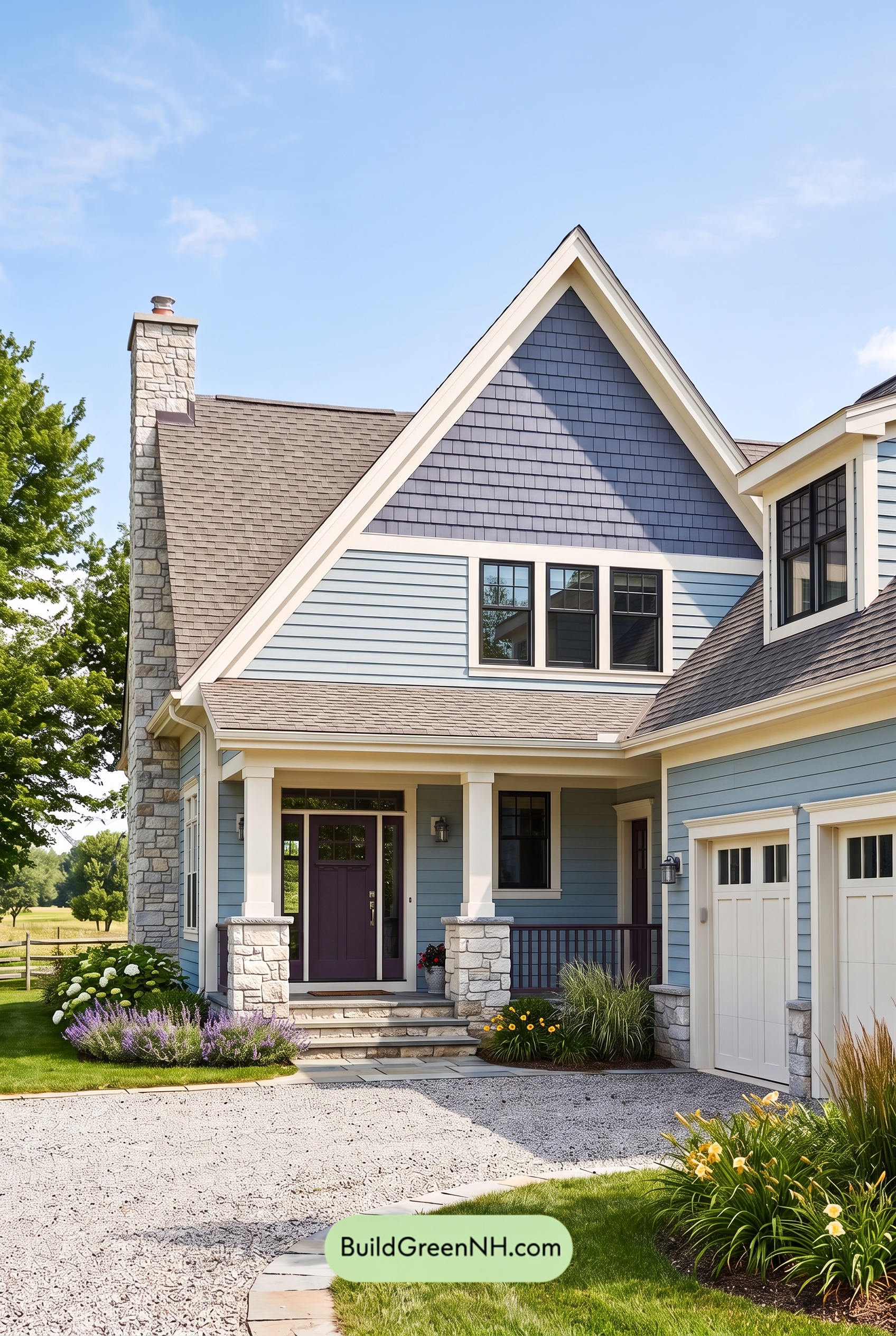Exterior Color Scheme with Stone Accents: Meadow Bell Welcome