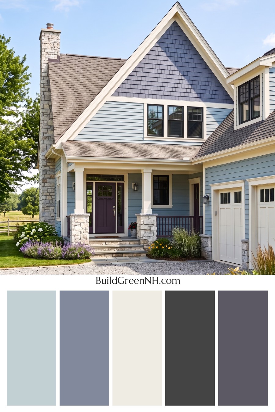 Exterior Color Scheme with Stone Accents: Meadow Bell Welcome