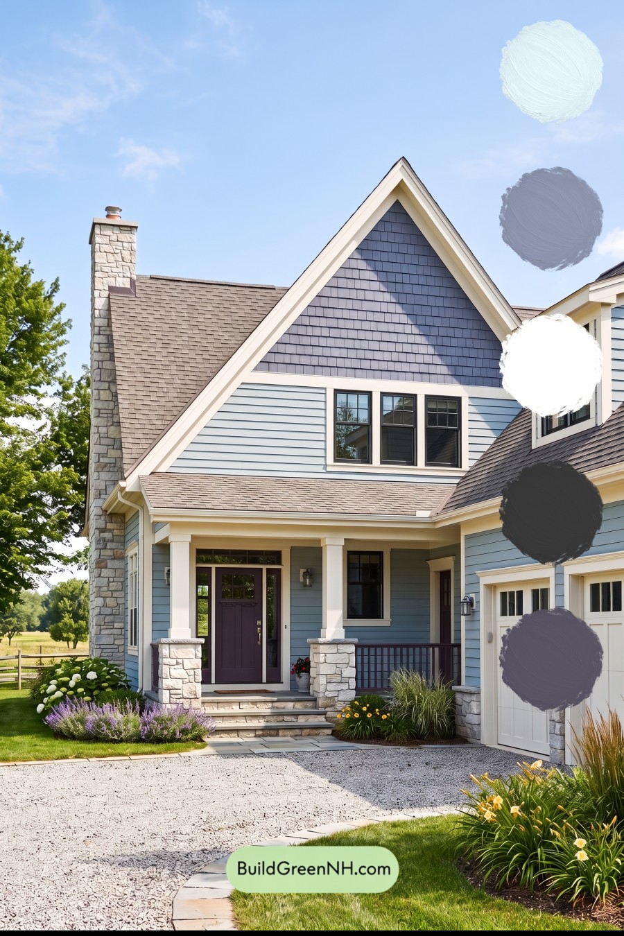 Exterior Color Scheme with Stone Accents: Meadow Bell Welcome