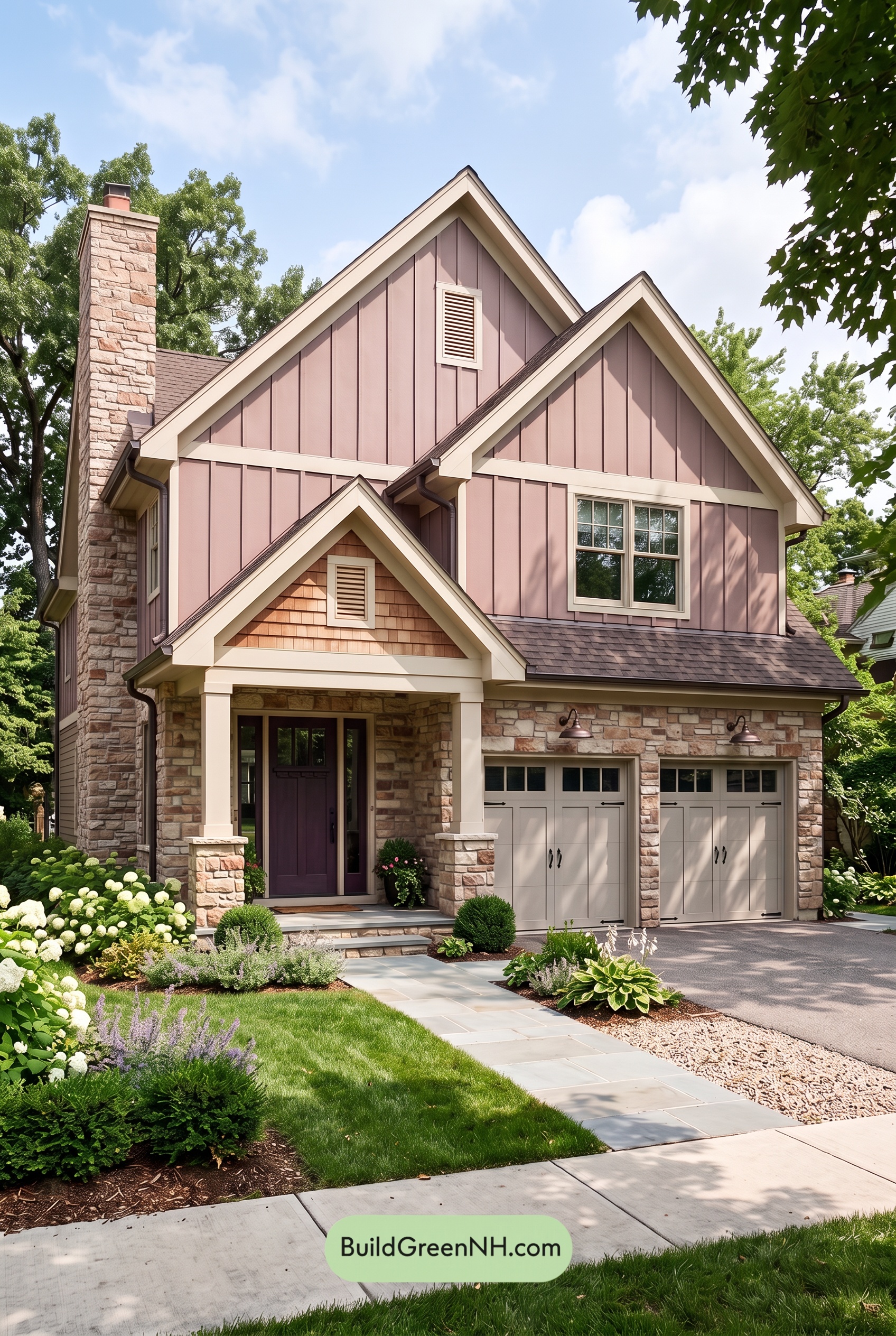 Exterior Color Scheme with Stone Accents: Sienna Stone Grace